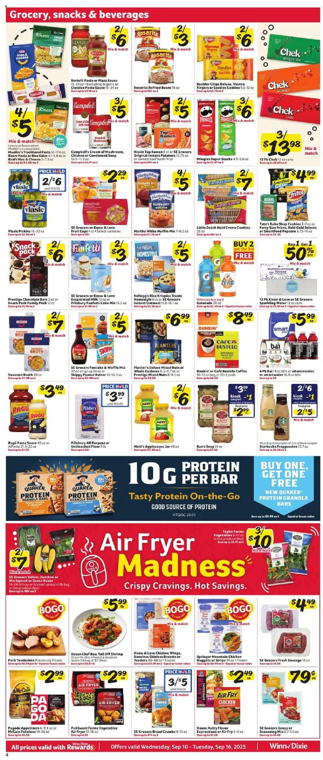 Winn Dixie Weekly Circular - FL - valid from 10.09.2025 | Page: 5 | Products: Fryer, Squash, Beef, Sauce