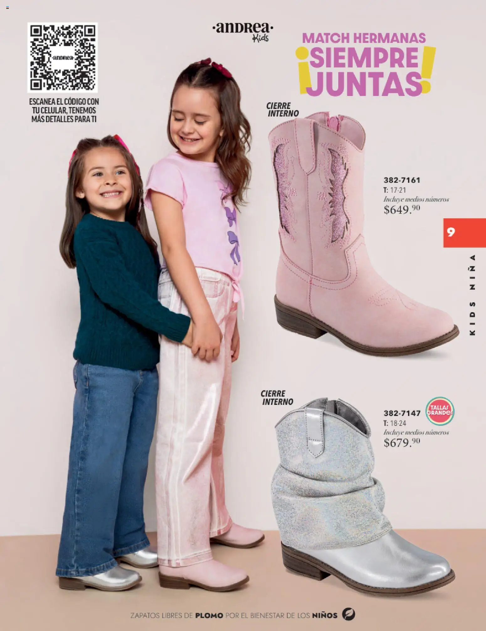 Nuevas ofertas de Andrea válidas en toda la República Mexicana desde el 26.11.2025. ¡Encuentra las mejores ofertas en Andrea catálogo Infantil Kids! | Página: 8 | Productos: Zapatos