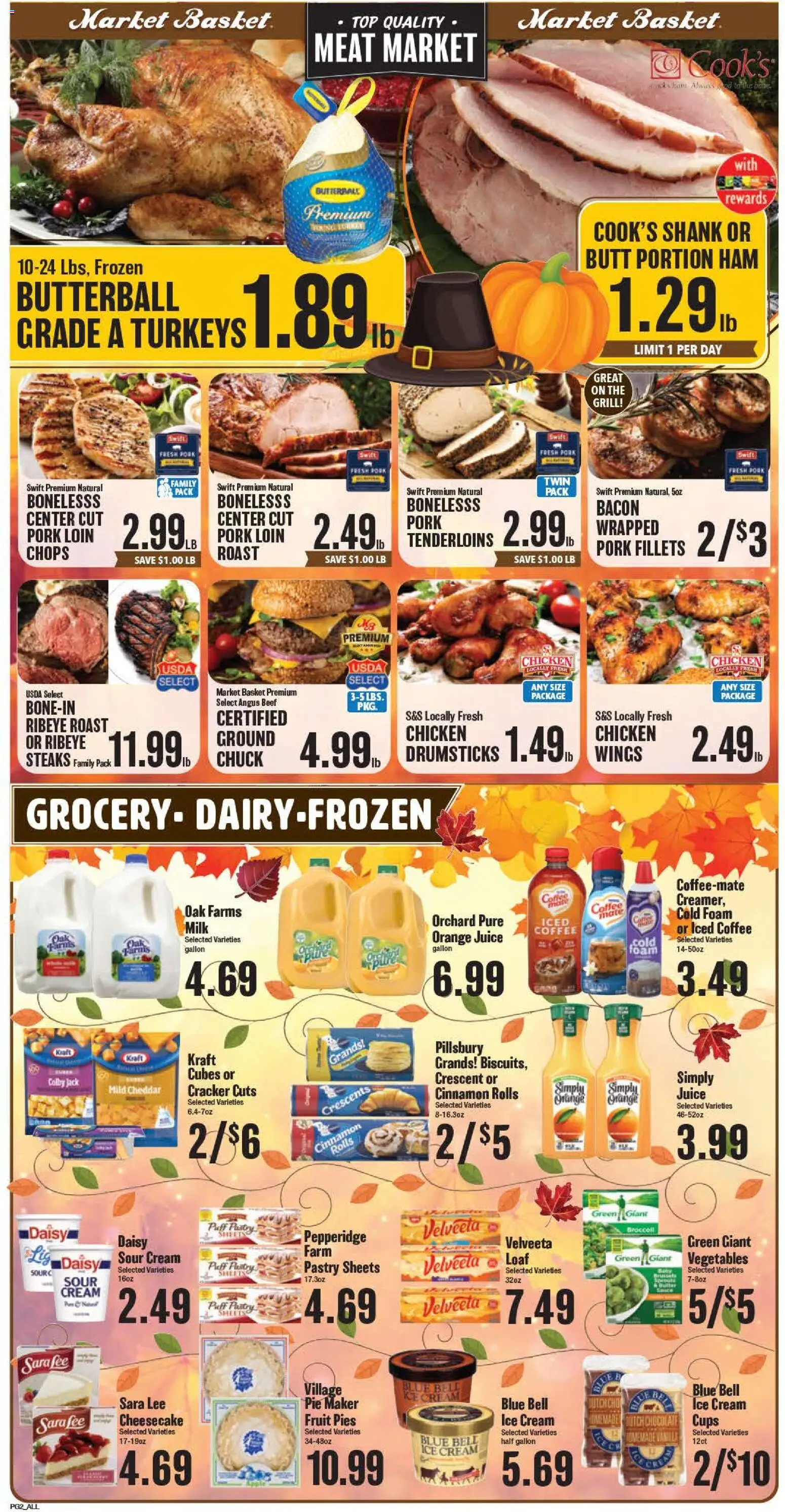 Market Basket Southeast Texas - valid from 19.11.2025 | Page: 2 | Products: Broccoli, Basket, Milk, Juice