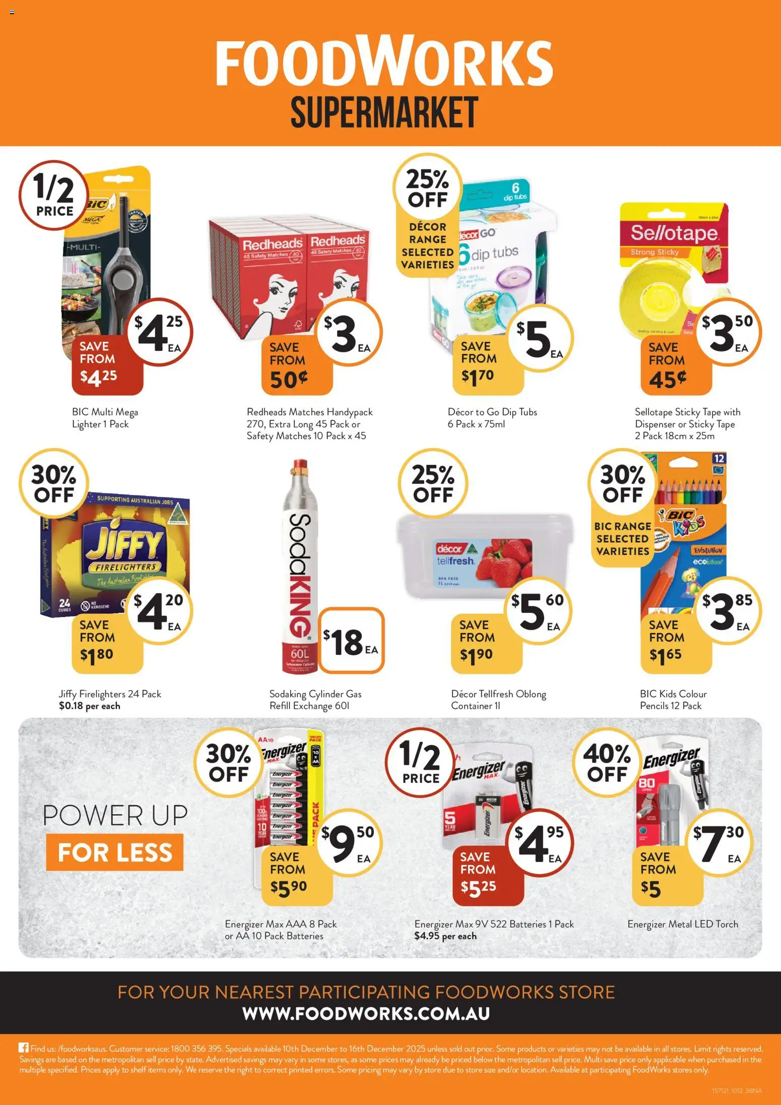 Foodworks catalogue - valid from 10.12.2025 | Page: 38 | Products: Shelf, Decor, Batteries, Torch