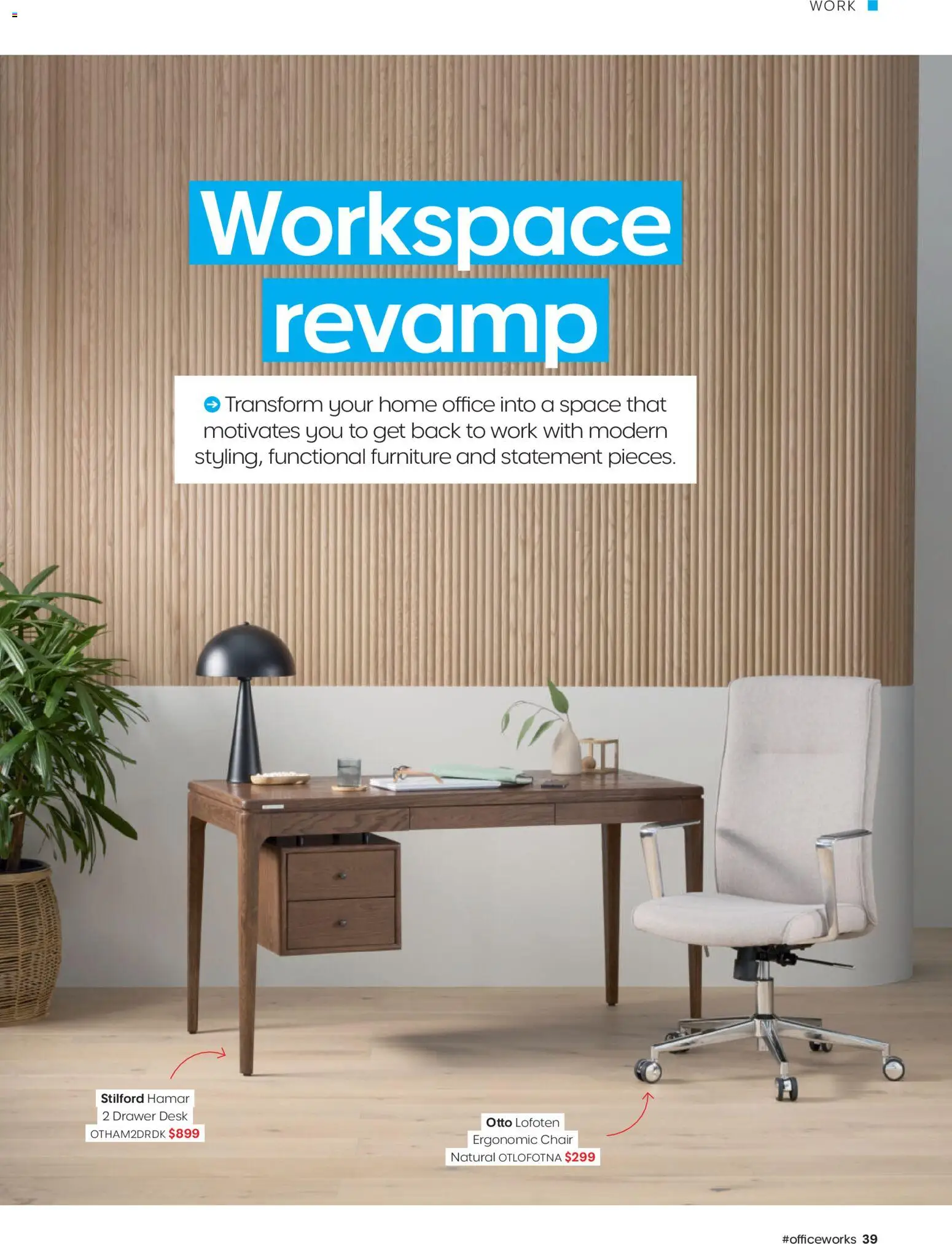 Officeworks catalogue - valid from 01.01.2026 | Page: 39 | Products: Chair, Desk, Drawer, Ergonomic