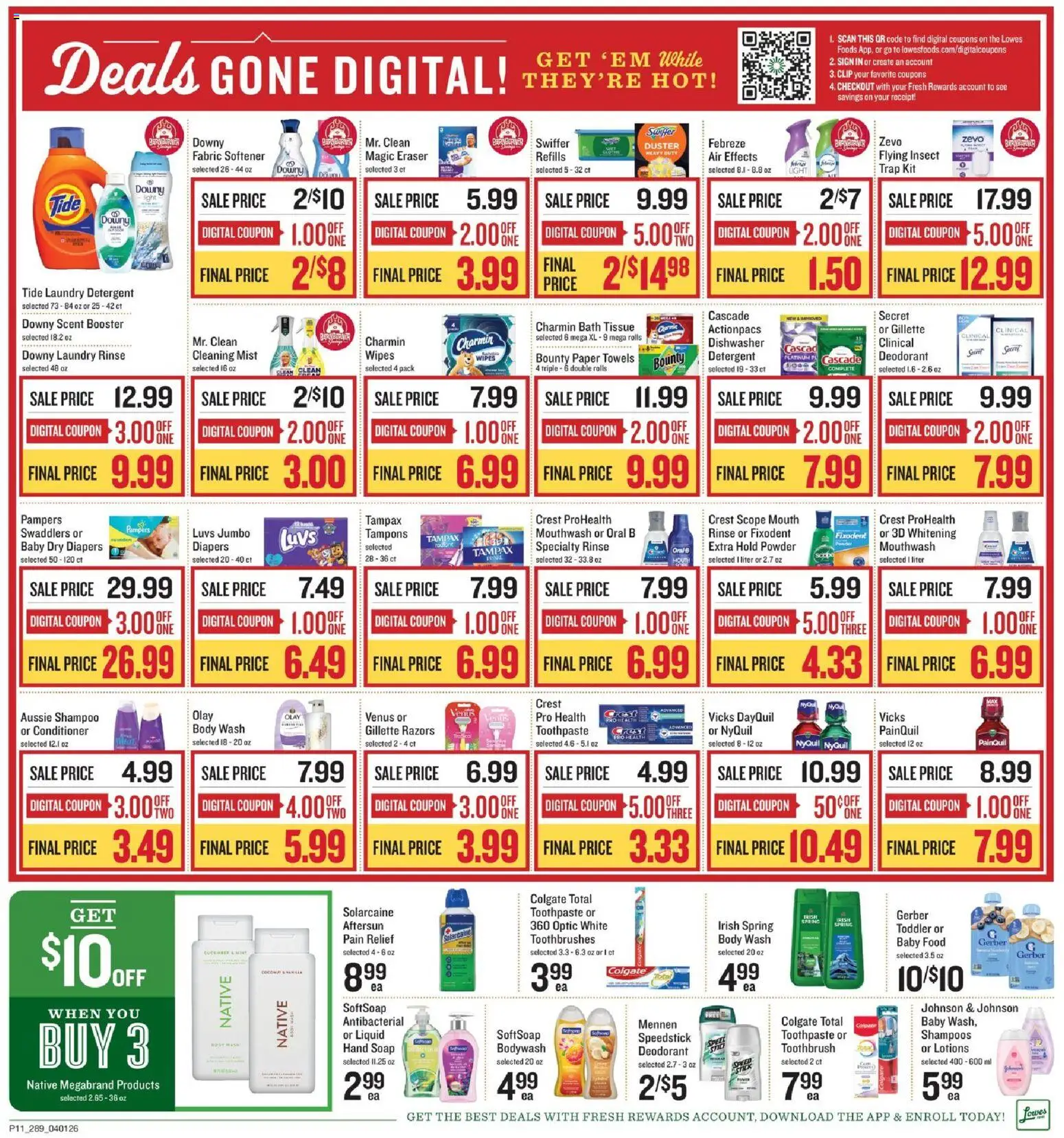 Lowes Foods Weekly Ad - GA - valid from 01.04.2026 | Page: 17 | Products: Powder, Deodorant, Fabric softener, Detergent