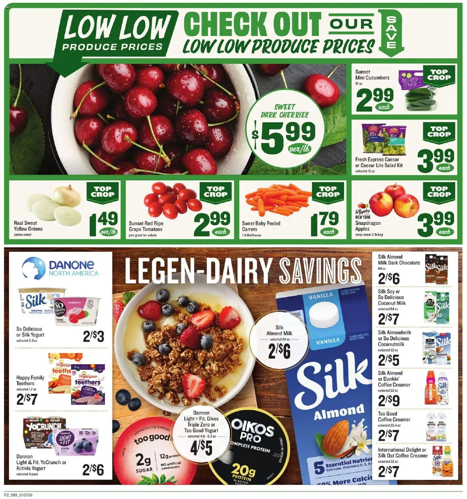 Lowes Foods Weekly Ad - GA - valid from 07.01.2026 | Page: 2 | Products: Yogurt, Tomatoes, Sugar, Bag