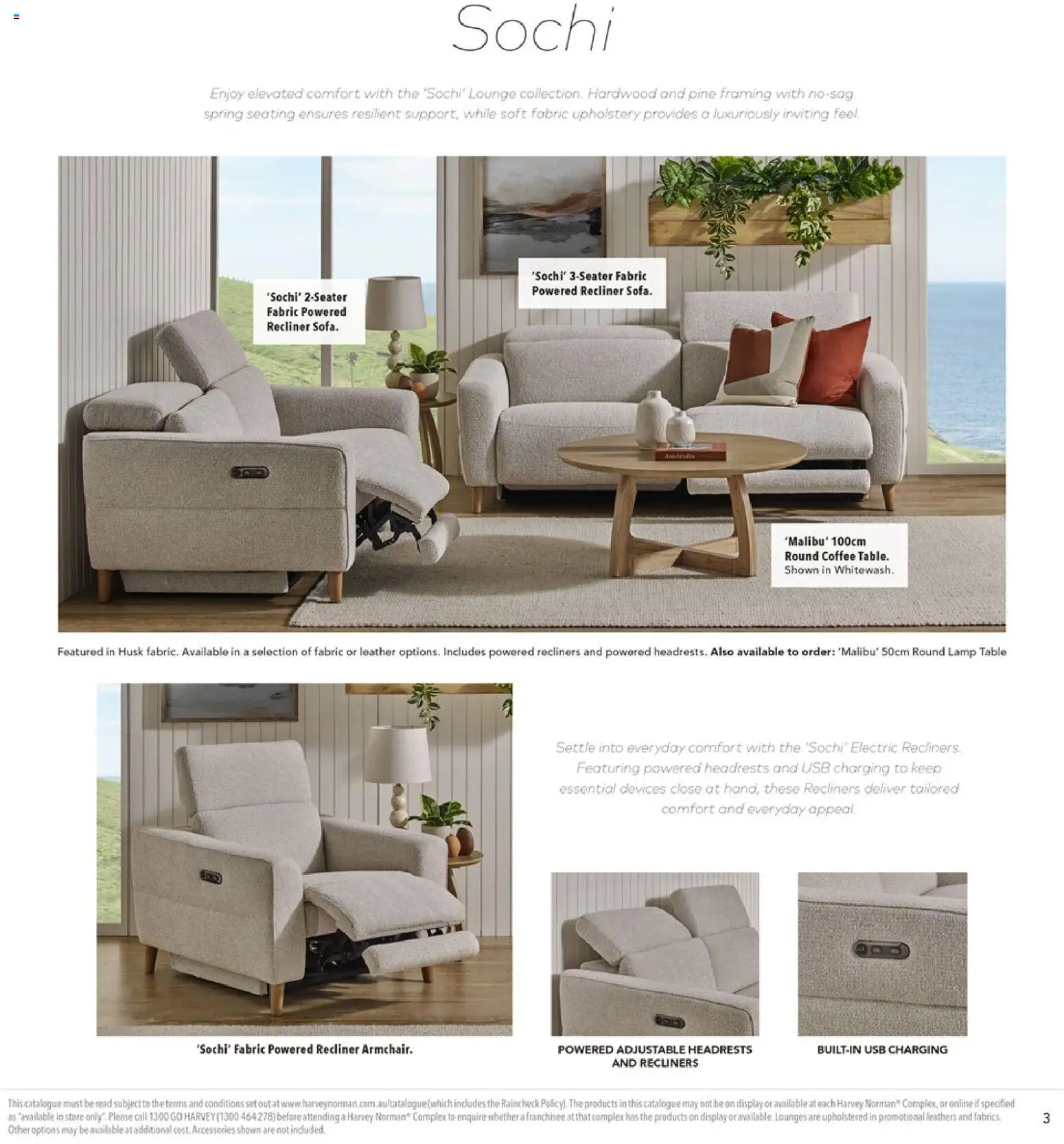 Harvey Norman catalogue - valid from 12.02.2026 | Page: 3 | Products: Table, Lamp, Recliner, Accessories