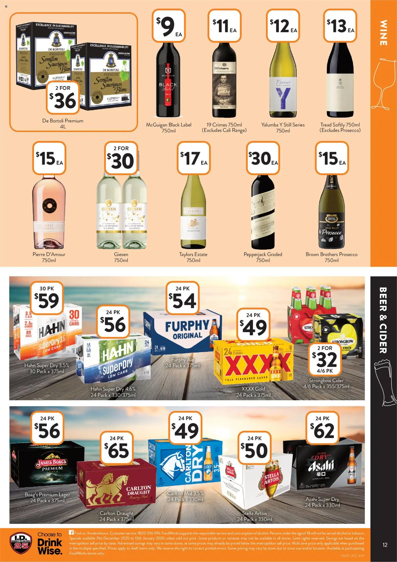 Foodworks catalogue - valid from 07.01.2026 | Page: 12 | Products: Shelf, Wine, Beer