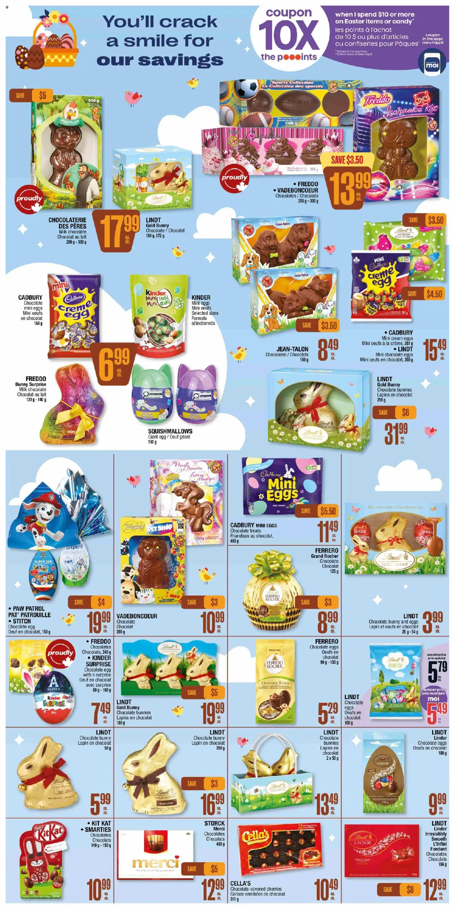 Jean Coutu flyer valid from 26.03.2026 | Page: 4 | Products: Cream, Milk, Eggs, Chocolate