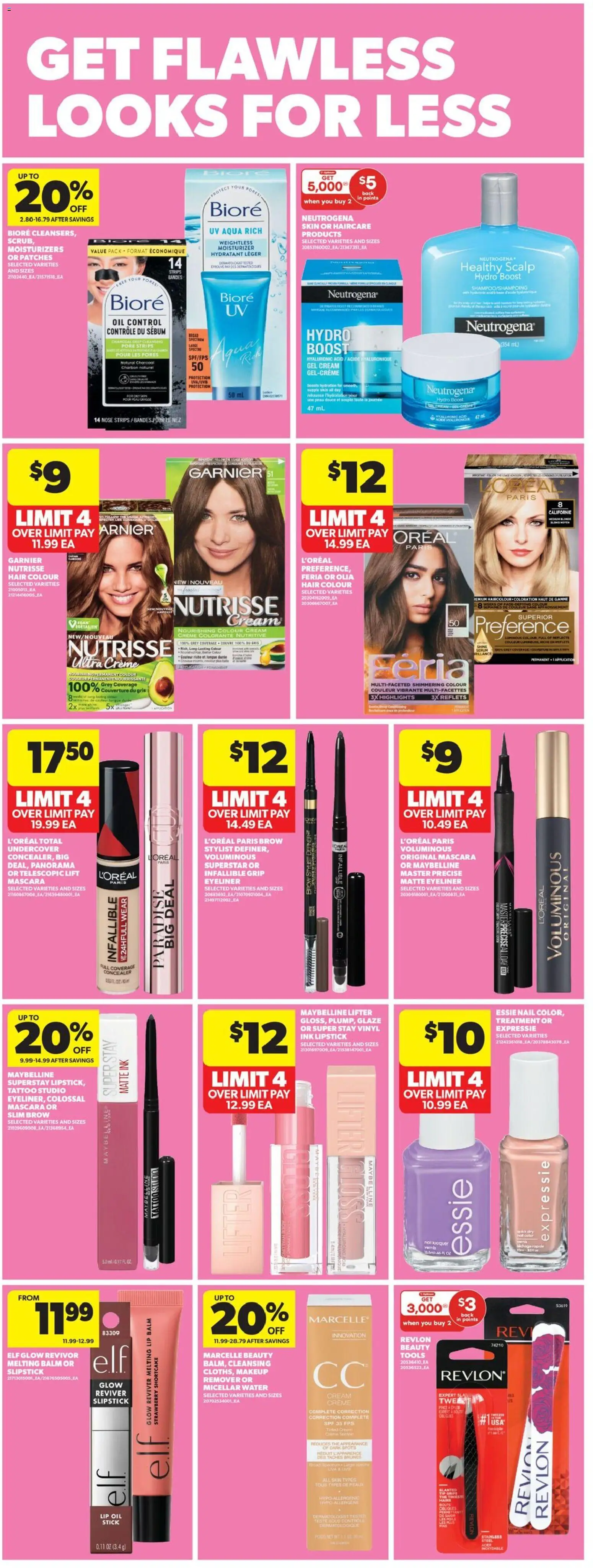 Real Canadian Superstore flyer valid from 05.03.2026 | Page: 25 | Products: Cream, Mascara, Lipstick, Oil