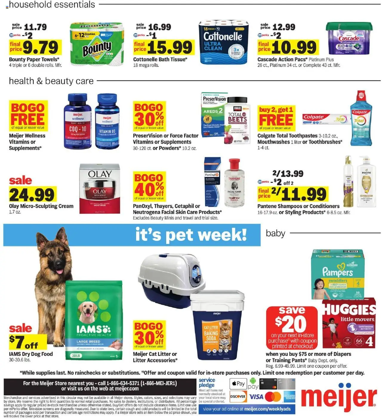 Meijer Weekly Ad - valid from 17.09.2025 | Page: 5 | Products: Dog Food, Cat Litter, Cream, Television