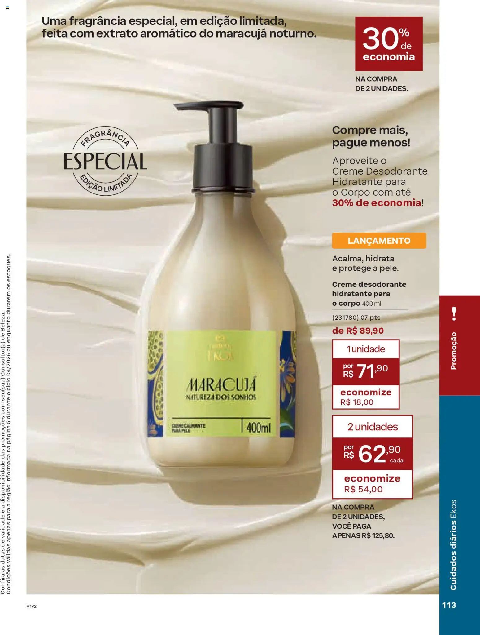 Natura Folheto - válido de 19.02.2026 | Página: 113 | Produtos: Maracujá, Fragrância, Desodorante, Creme