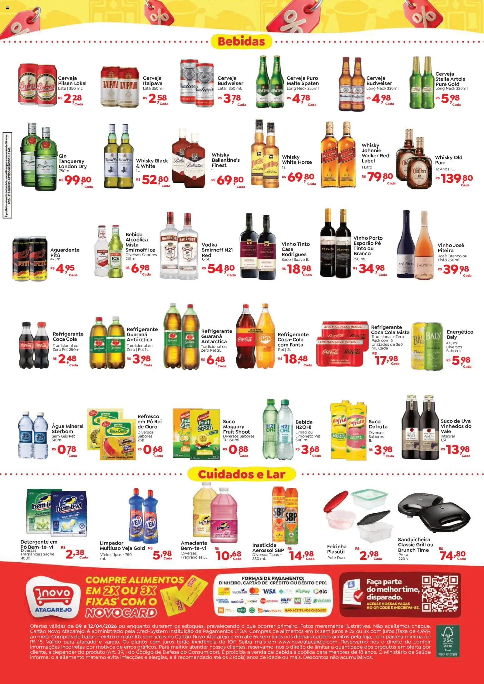 Novo Atacarejo Folheto - válido de 09.04.2026 | Página: 2 | Produtos: Grill, Refresco, Energético, Vodka
