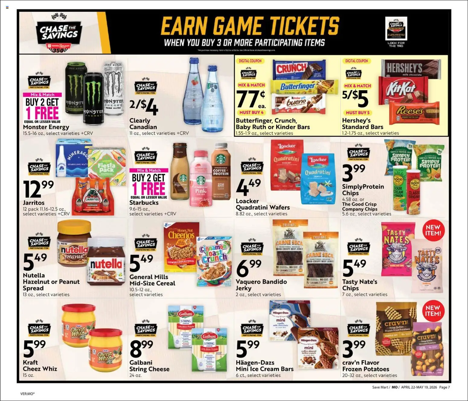 Save Mart Big Book of Savings - valid from 22.04.2026 | Page: 7 | Products: Cheese, Chocolate, Beef, Game