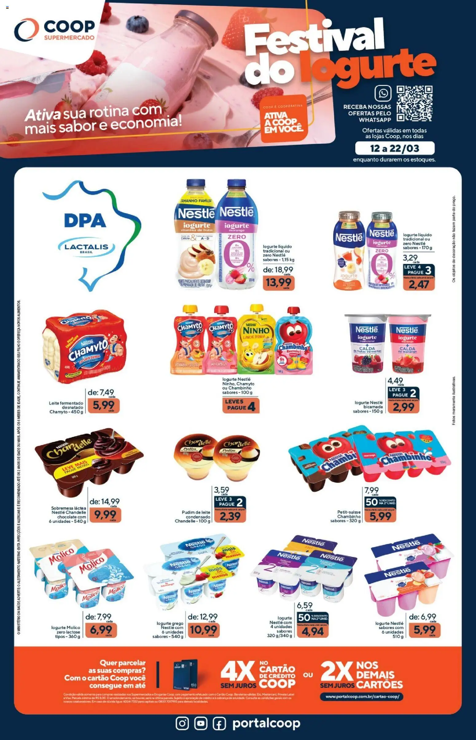 Coop Folheto - válido de 12.03.2026 | Página: 1 | Produtos: Iogurte, Chocolate, Cálcio, Leite fermentado