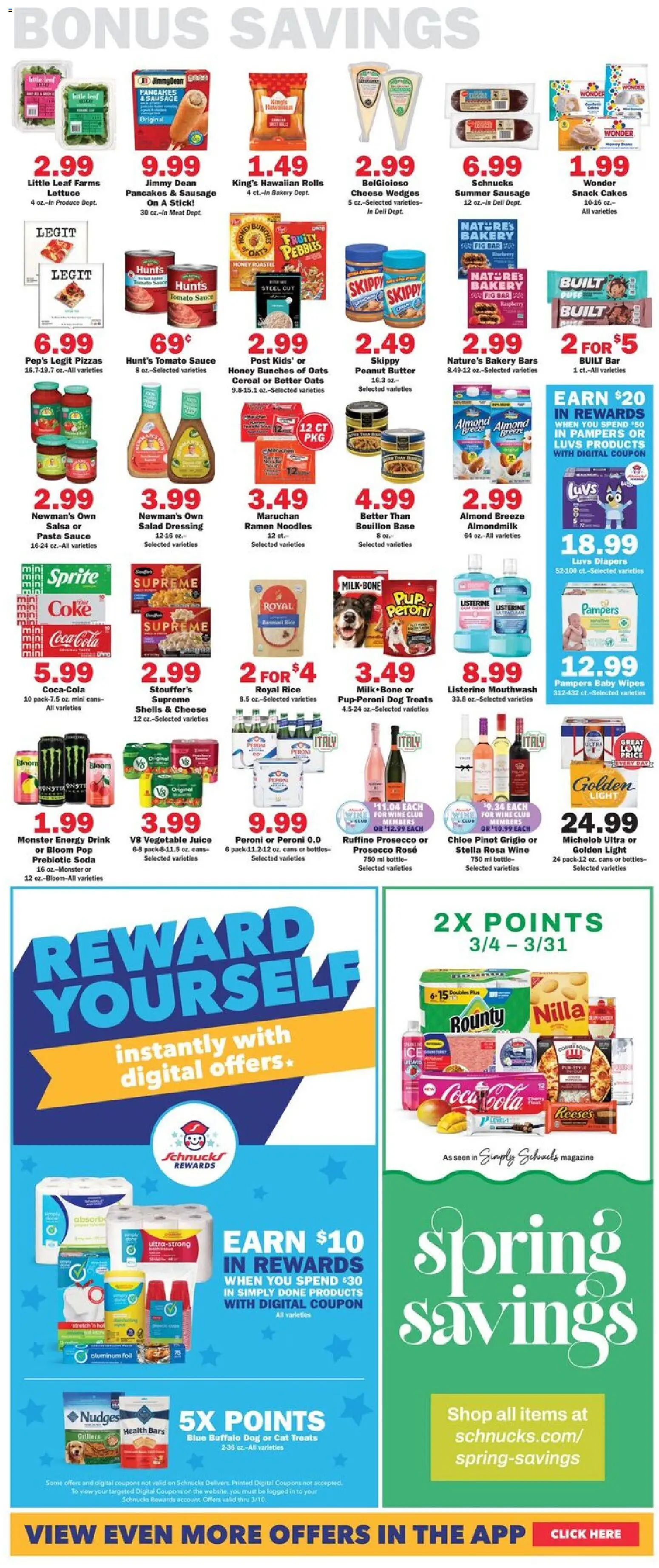 Schnucks Weekly Print Ad - MO - valid from 04.03.2026 | Page: 5 | Products: Lettuce, Cheese, Juice, Wine