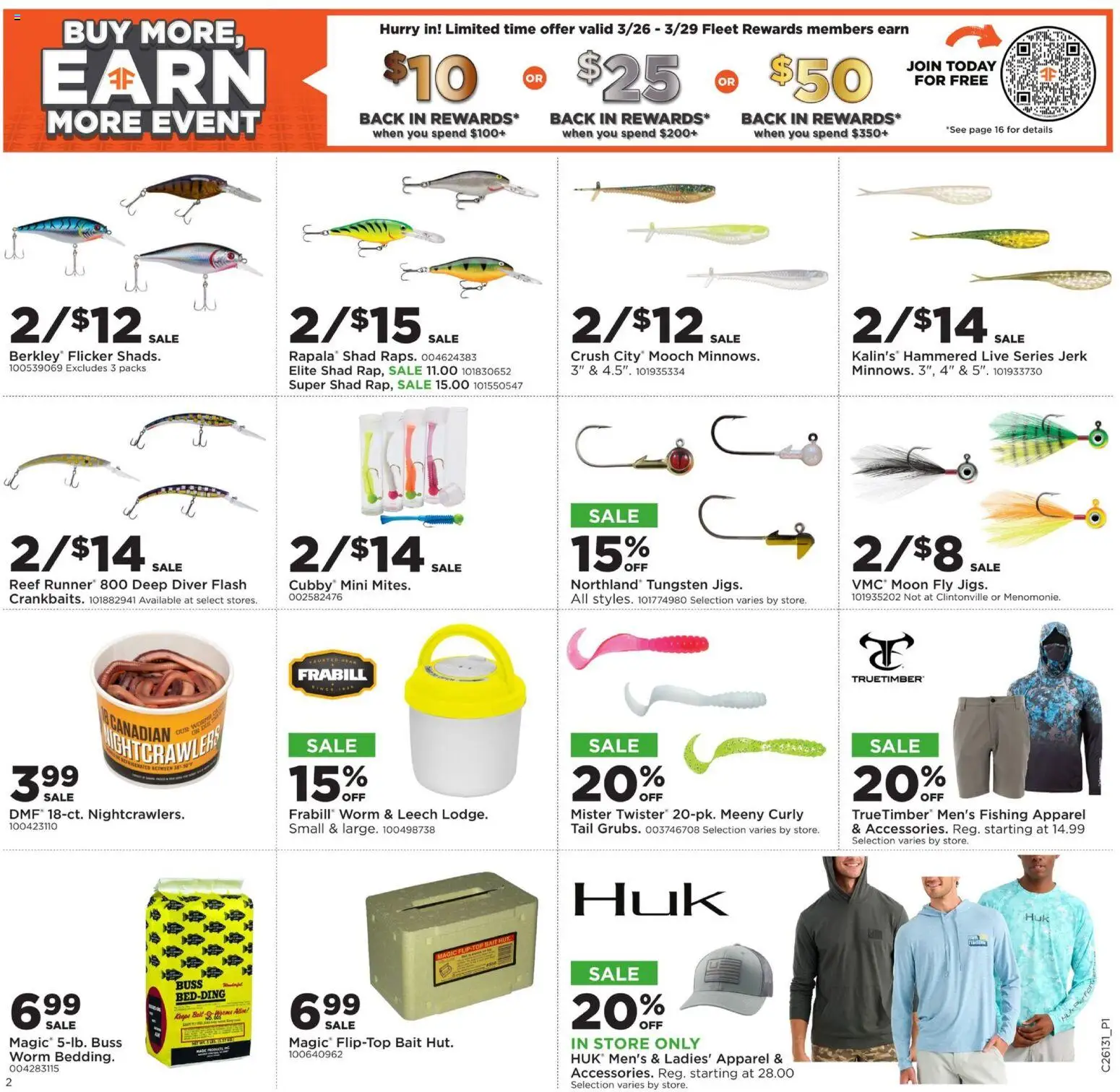Mills Fleet Farm Weekly Ad - valid from 23.03.2026 | Page: 3 | Products: Bait