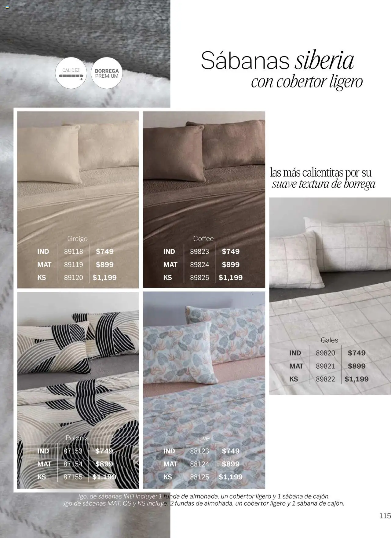 Nuevas ofertas de Vianney válidas en toda la República Mexicana desde el 15.08.2025. ¡Encuentra las mejores ofertas en Vianney - Catálogo Invierno! | Página: 117 | Productos: Cobertor, Funda, Sabanas