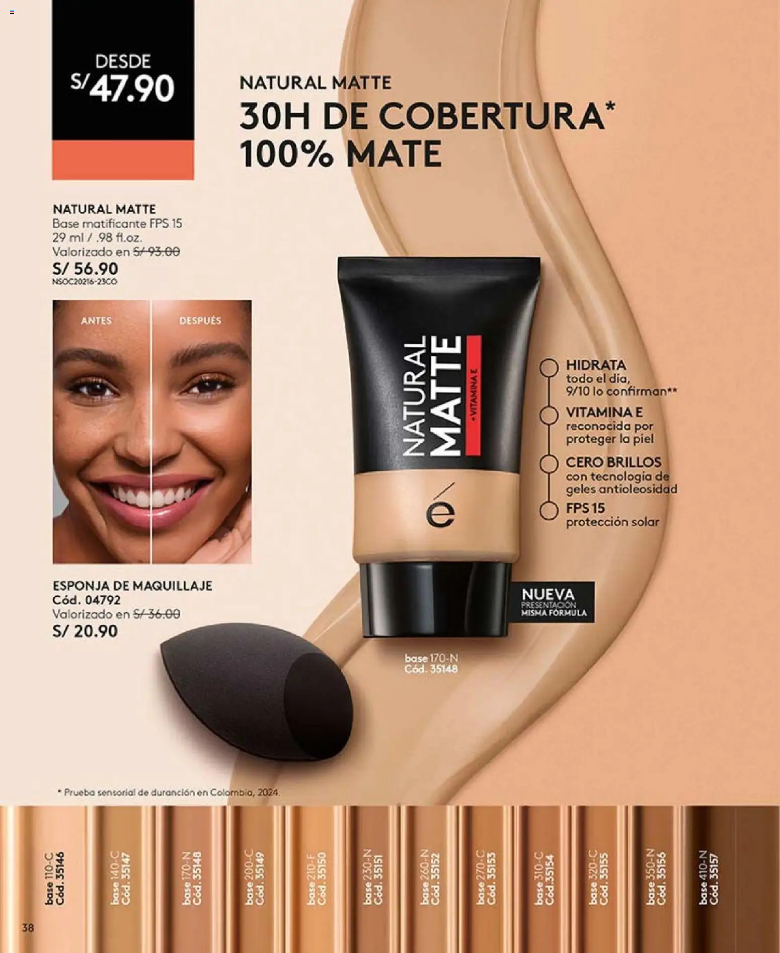 Catálogo Ésika válido desde 27.12.2025 | Página: 38 | Productos: Esponja, Maquillaje