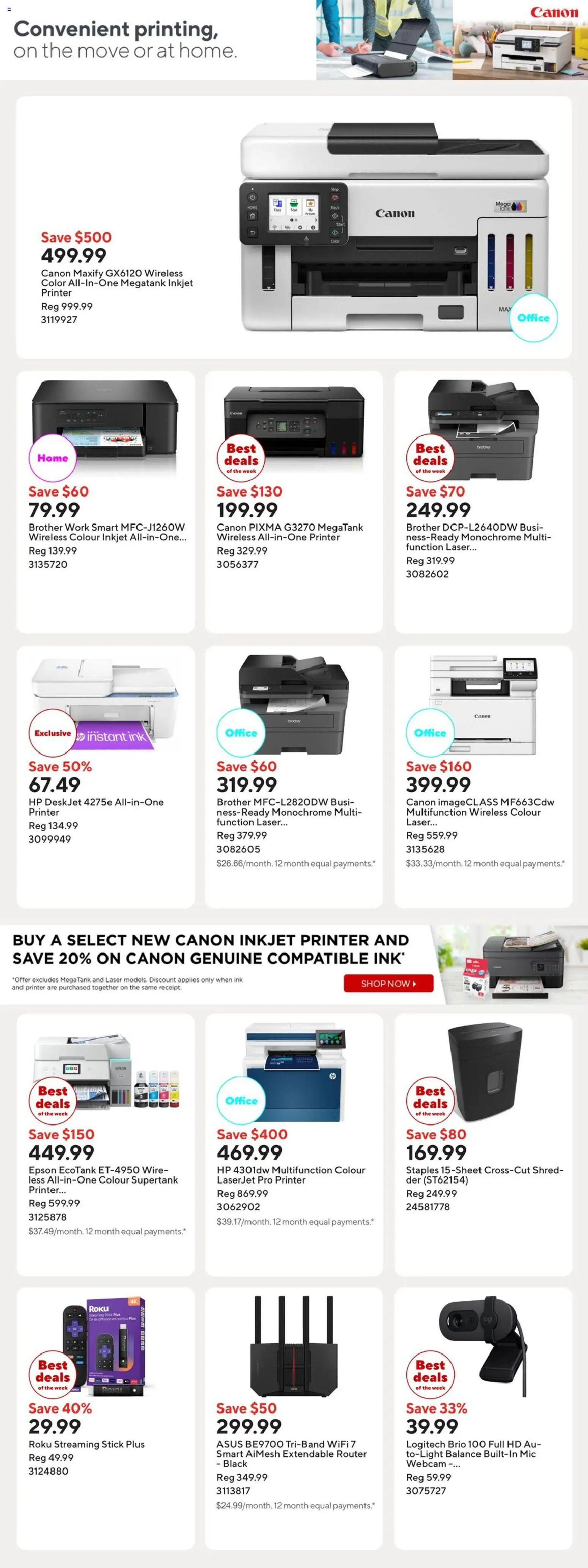 Staples flyer valid from 06.03.2026 | Page: 7 | Products: Printer