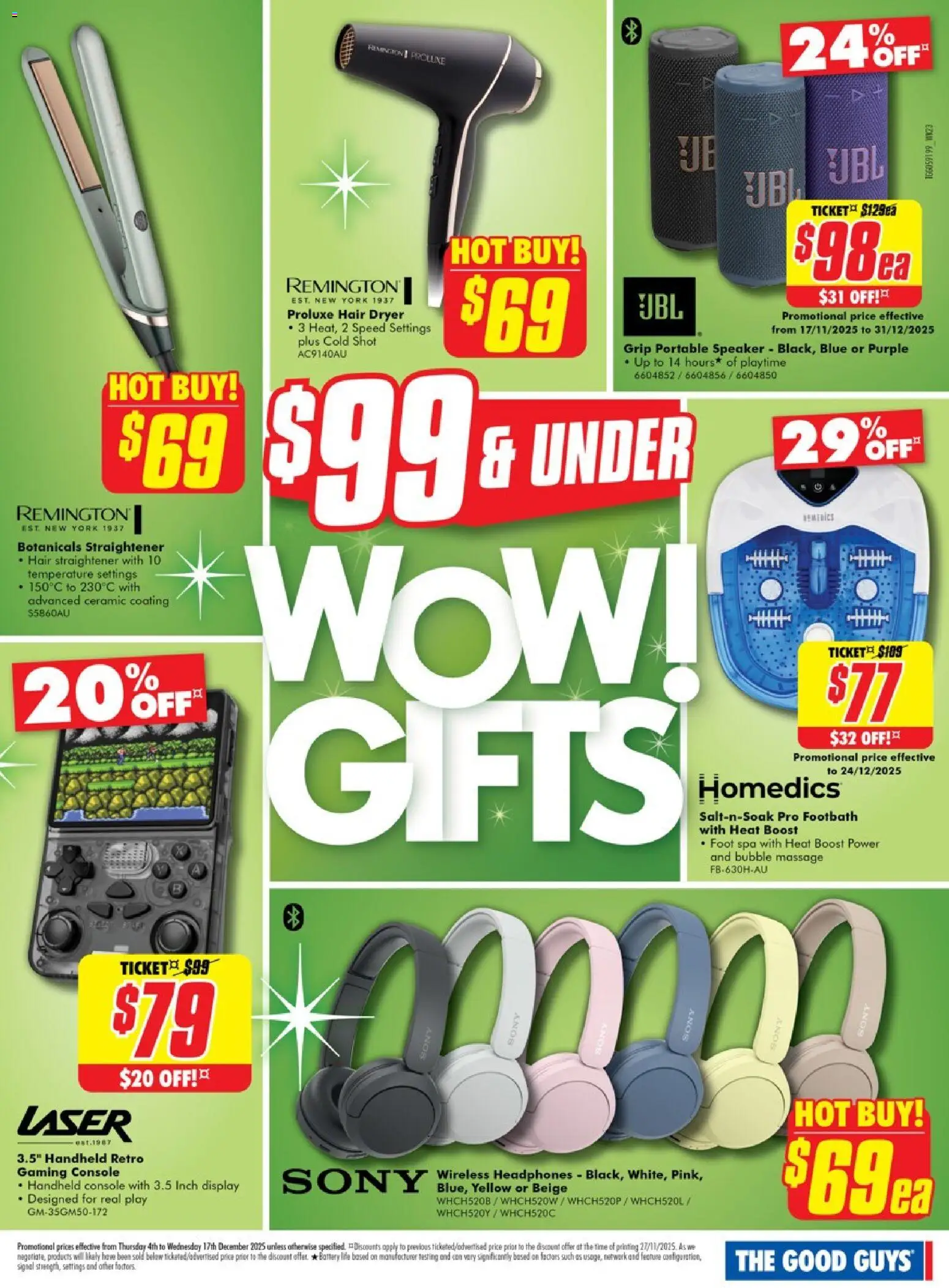 The Good Guys catalogue - valid from 03.12.2025 | Page: 2 | Products: Battery, Headphones, Speaker, Dryer