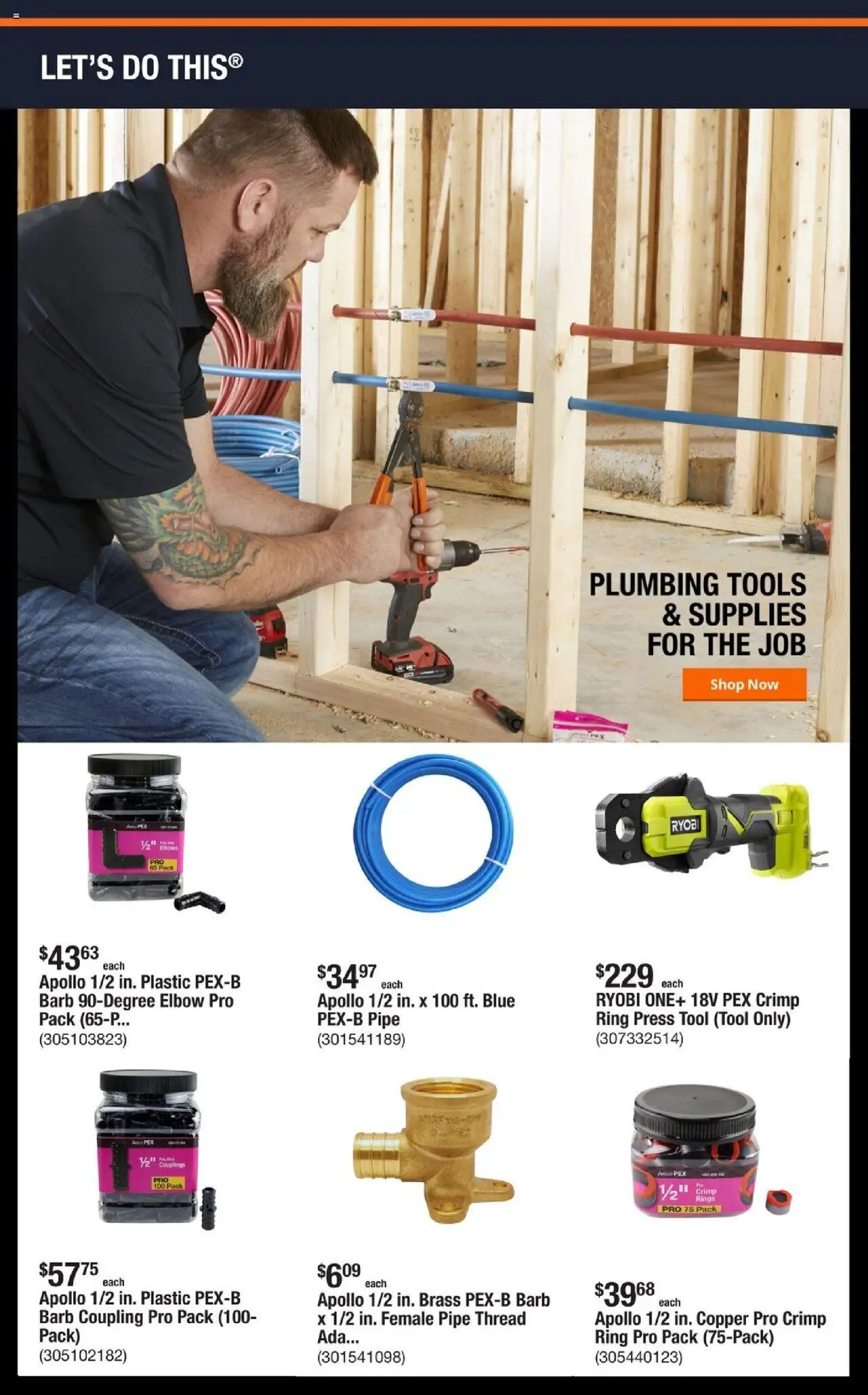 Home Depot Shop Pro Ad - FL - valid from 18.08.2025 | Page: 3 | Products: Press, Pipe, Ring