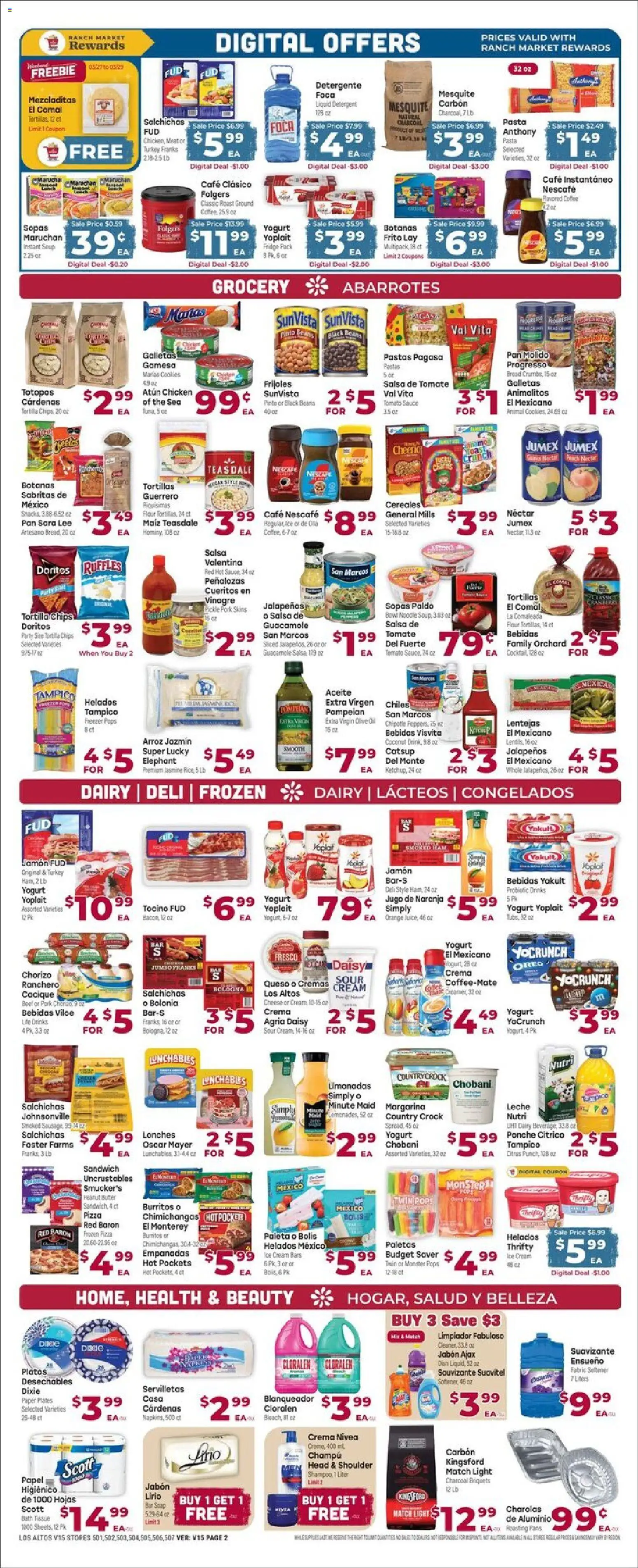 Cardenas Weekly Ad - AZ - valid from 25.03.2026 | Page: 2 | Products: Bath, Yogurt, Fabric softener, Pasta