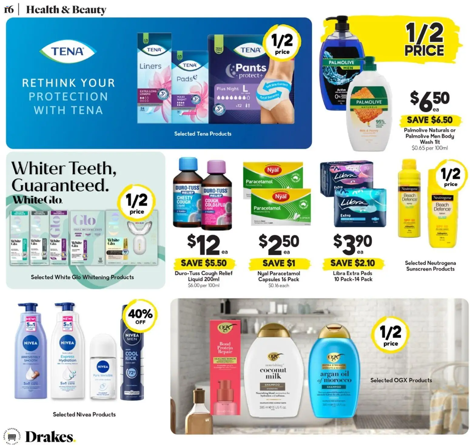 Drakes catalogue - valid from 01.04.2026 | Page: 16 | Products: Shampoo, Honey, Sunscreen, Pants