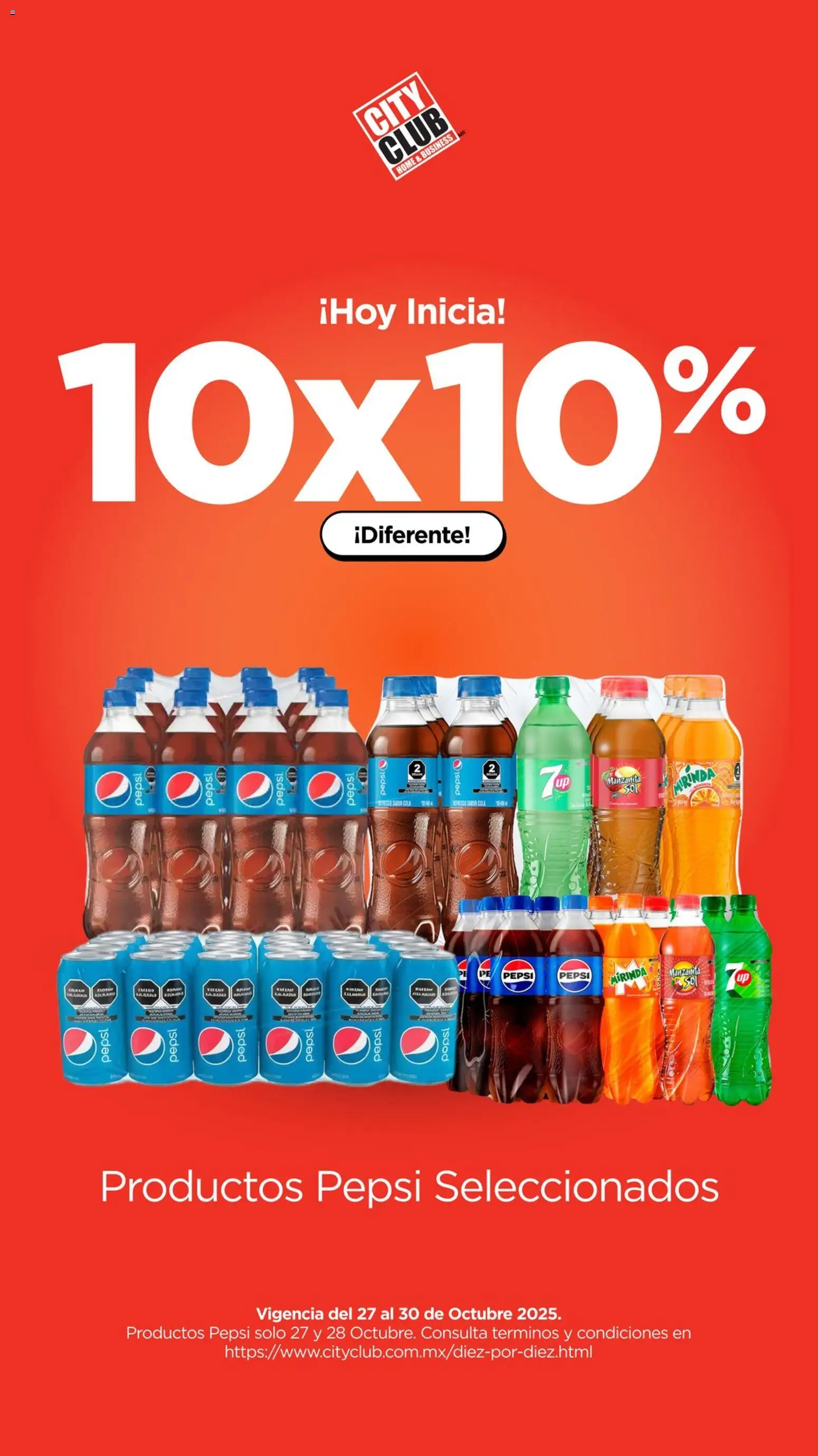 Nuevas ofertas de City Club válidas en toda la República Mexicana desde el 27.10.2025. ¡Encuentra las mejores ofertas en City Club catálogo El 10x10 ya es hoy! | Página: 2