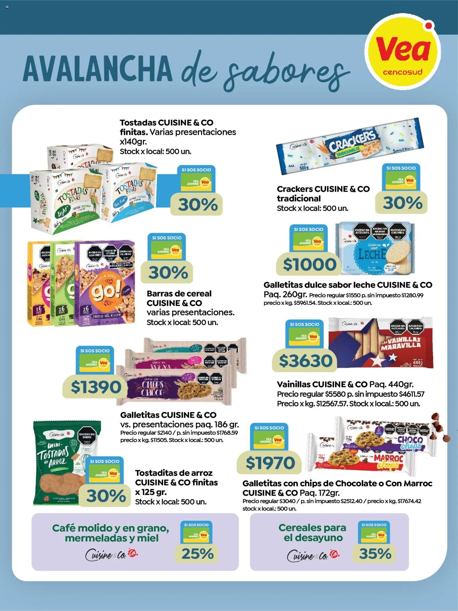 Vea - Especial Marcas Propias │ válido desde el 23.10.2025 | Página: 2 | Productos: Galletitas, Café, Chocolate, Arroz