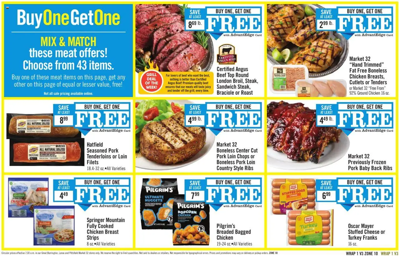 Price Chopper Weekly Ad - valid from 03.08.2025 | Page: 13 | Products: Cheese, Pork, Beef, Grill