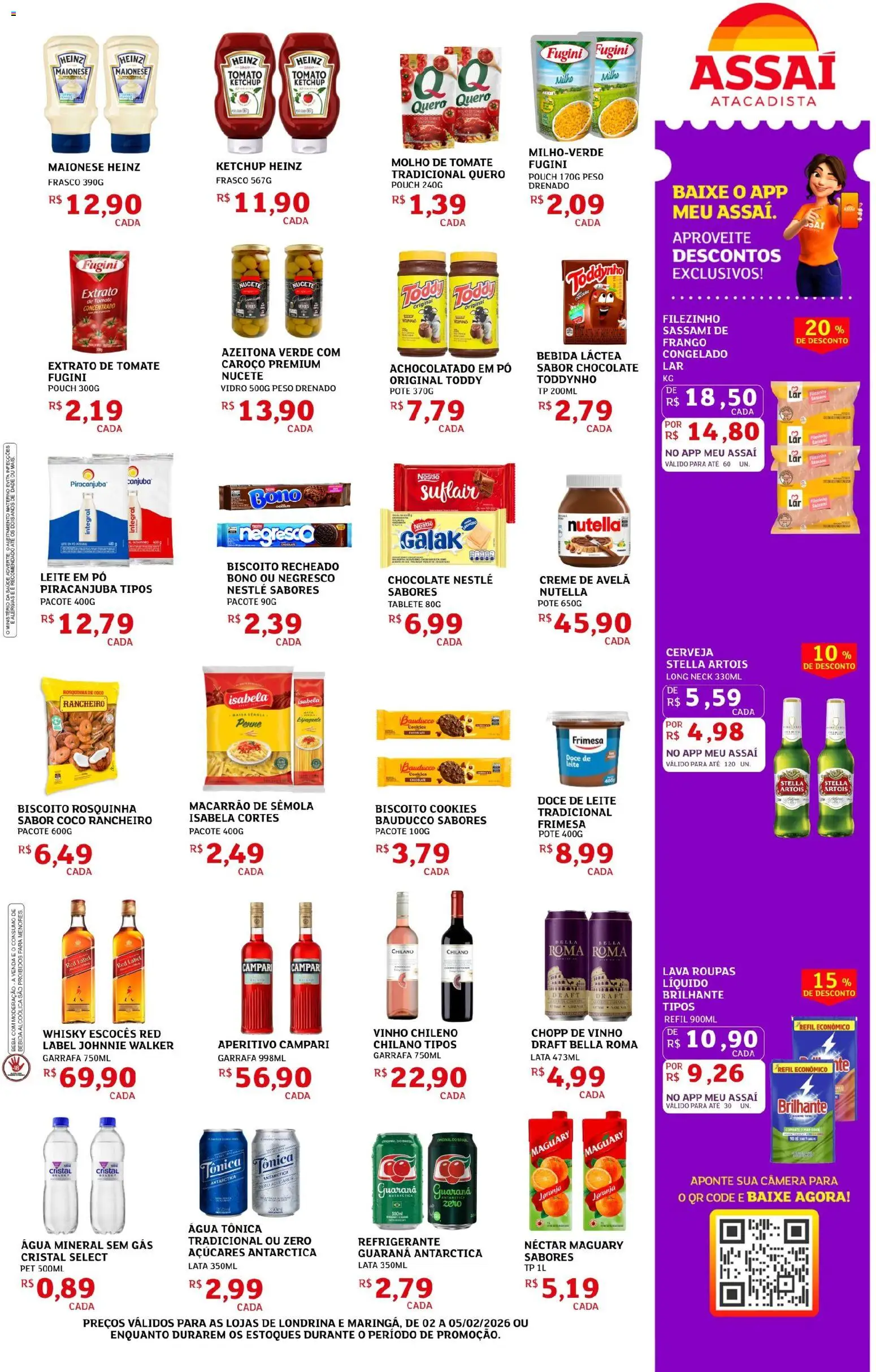 Assaí Atacadista Folheto - válido de 02.02.2026 | Página: 3 | Produtos: Cerveja, Bebida, Água mineral, Maionese