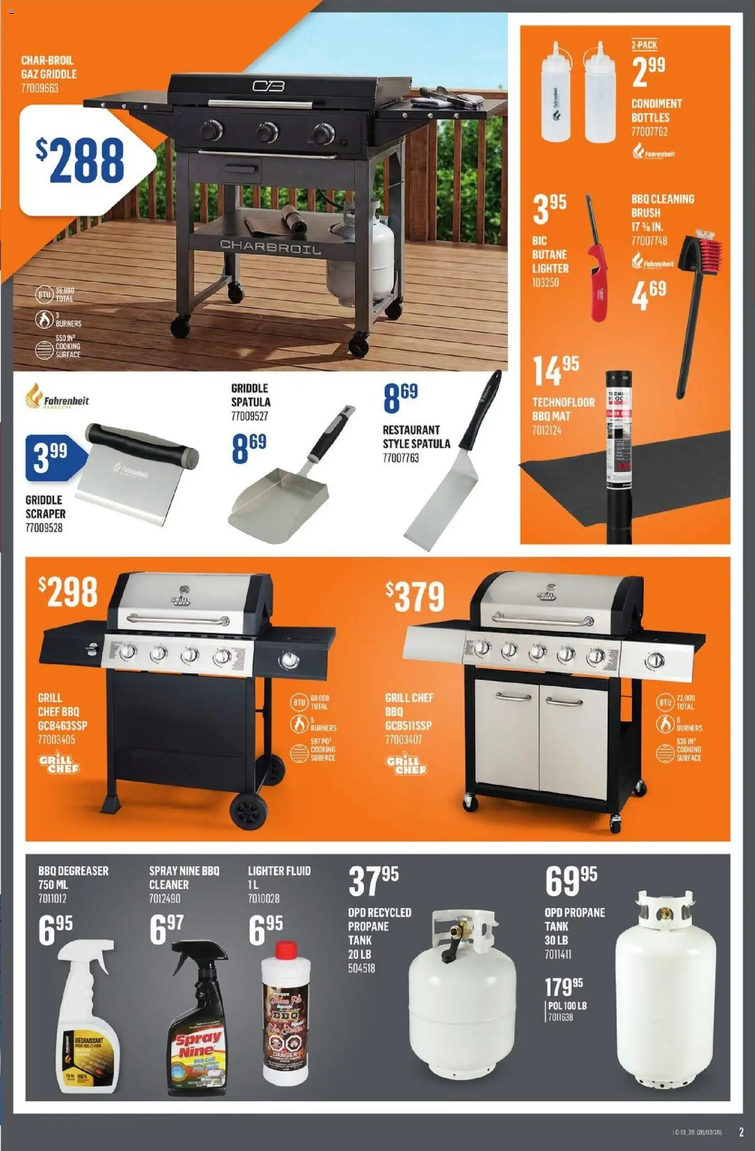Canac flyer valid from 26.03.2026 | Page: 4 | Products: Grill, Brush