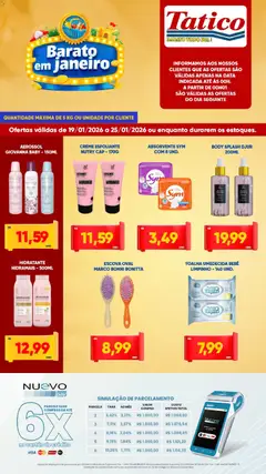 Tatico - Ofertas da semana - Pré-Visualização do folheto da loja Tatico, válido de 19.01.2026 | Página: 4 | Produtos: Escova, Body, Absorvente, Toalha umedecida