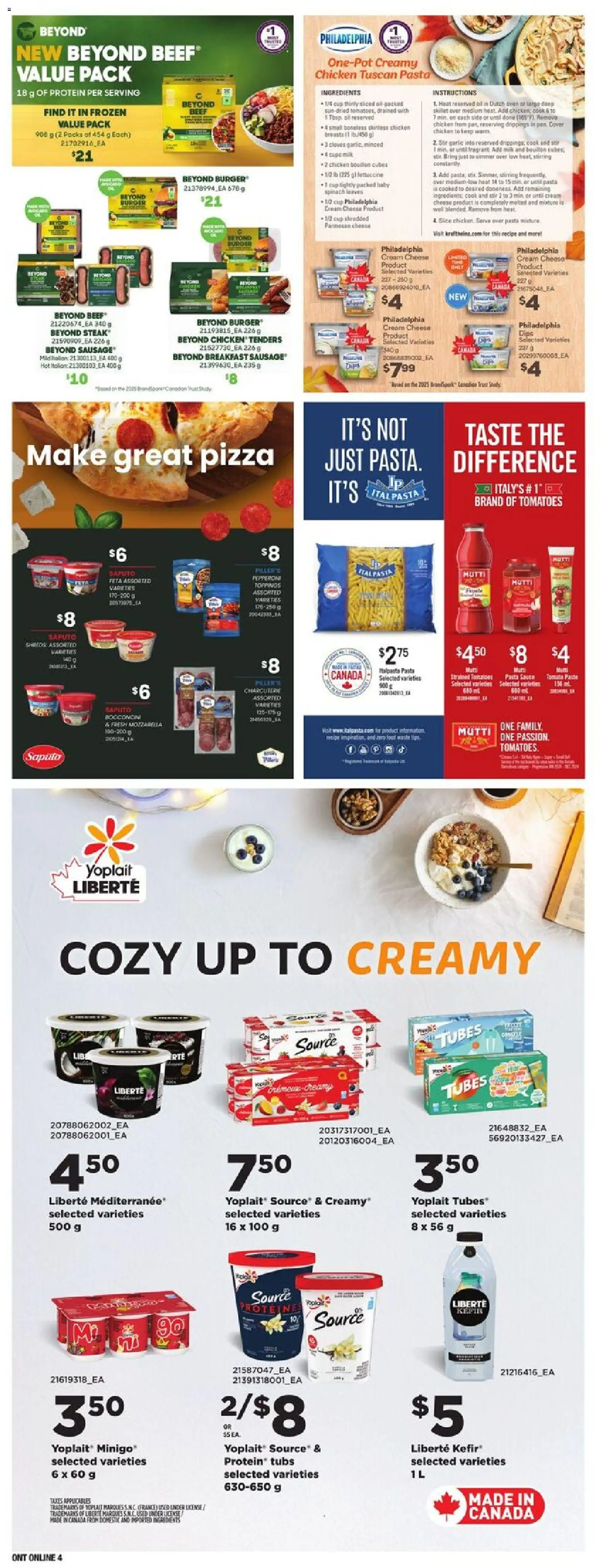 Independent Grocer flyer valid from 06.11.2025 | Page: 16 | Products: Cream, Oven, Cheese, Tomatoes
