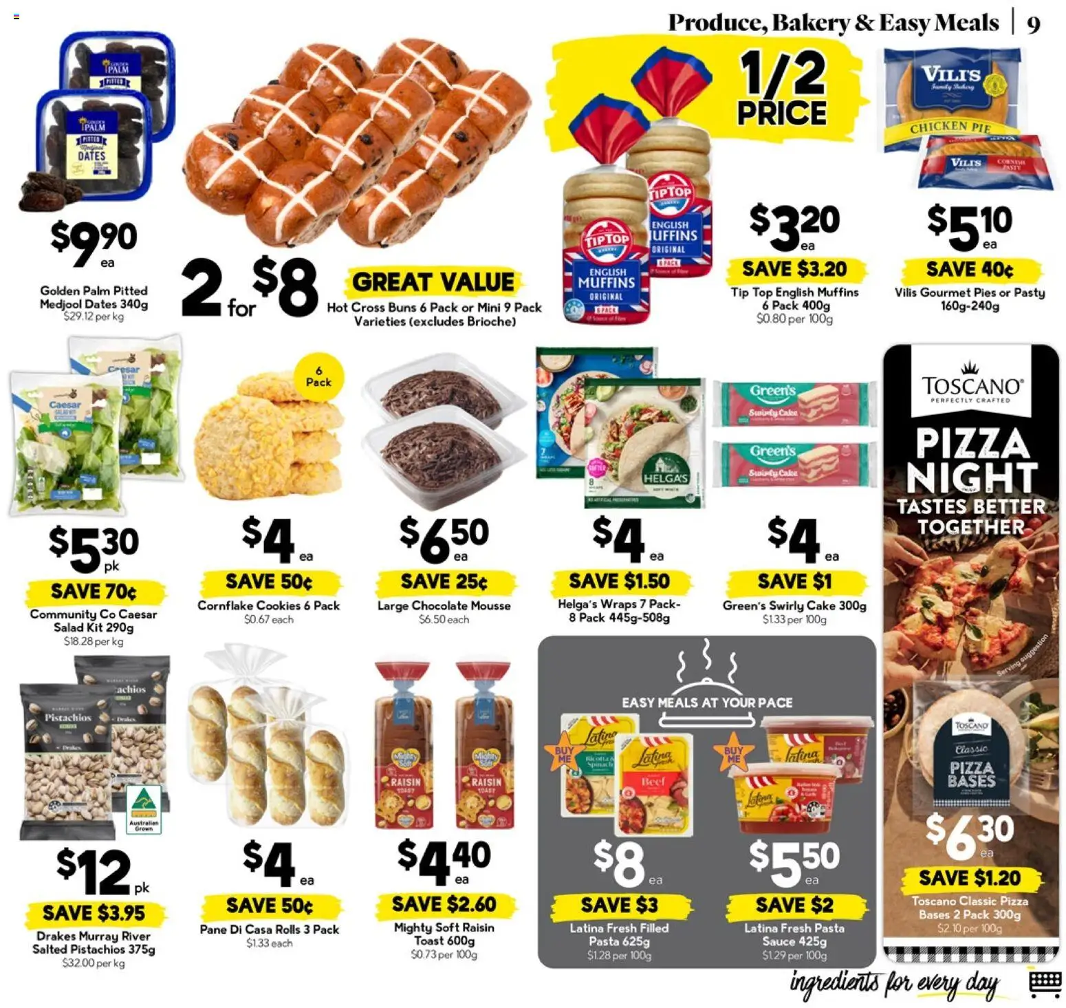 Drakes catalogue - valid from 04.02.2026 | Page: 10 | Products: Chocolate, Pasta, Salad, Pies