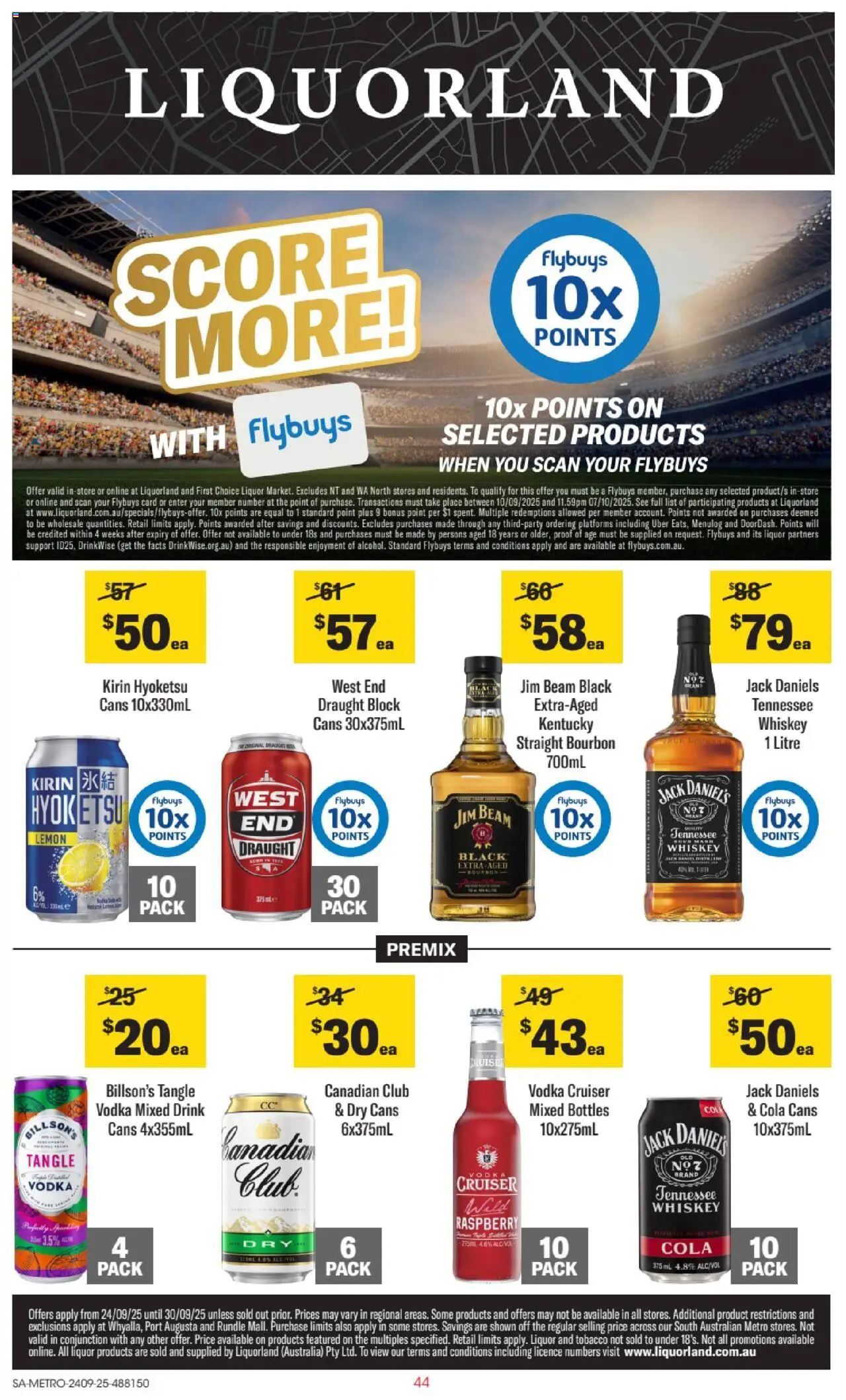 Liquorland catalogue - valid from 24.09.2025 | Page: 1 | Products: Bourbon, Platforms, Vodka, Lemon