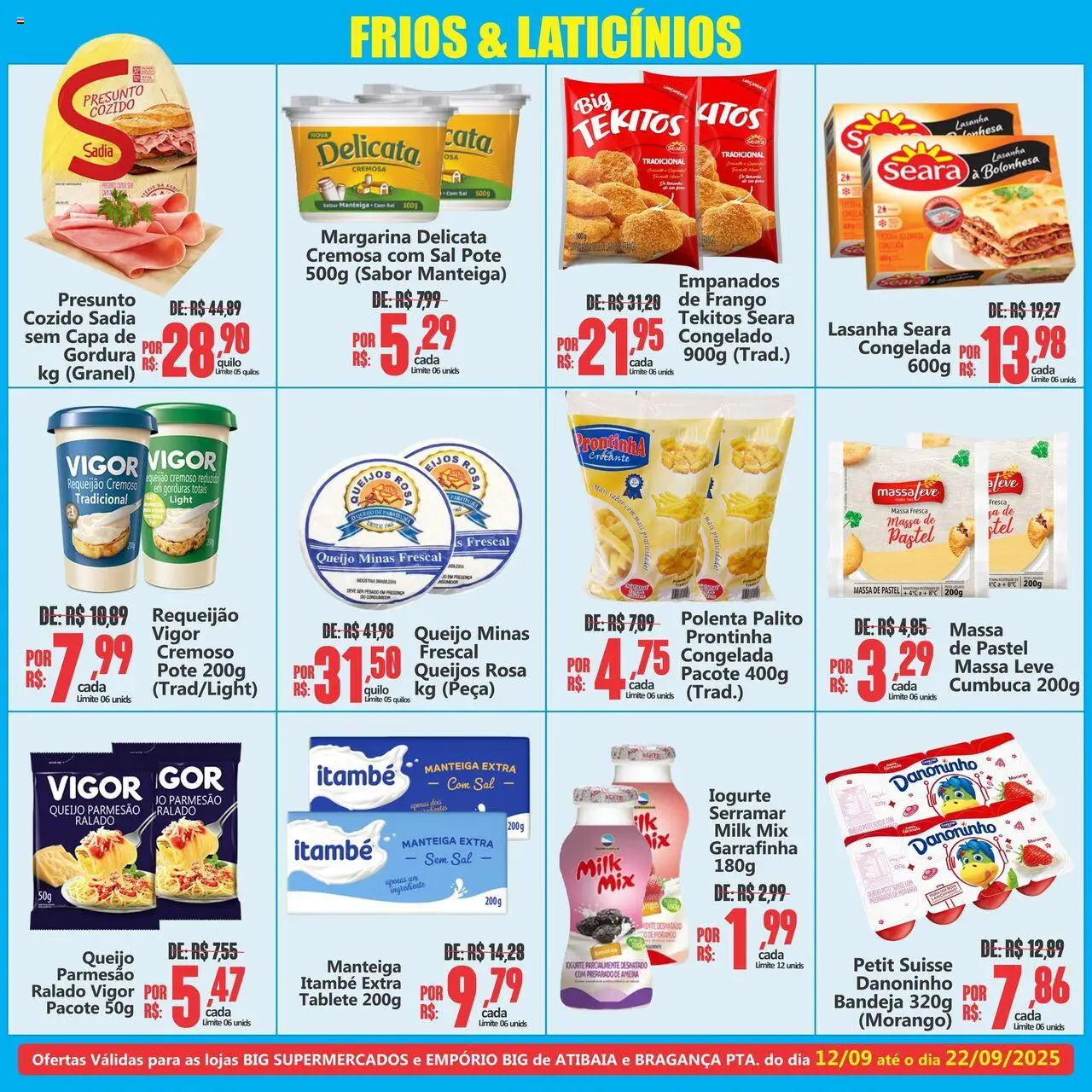 Big Supermercados Folheto - válido de 12.09.2025 | Página: 5 | Produtos: Manteiga, Queijo, Sal, Margarina