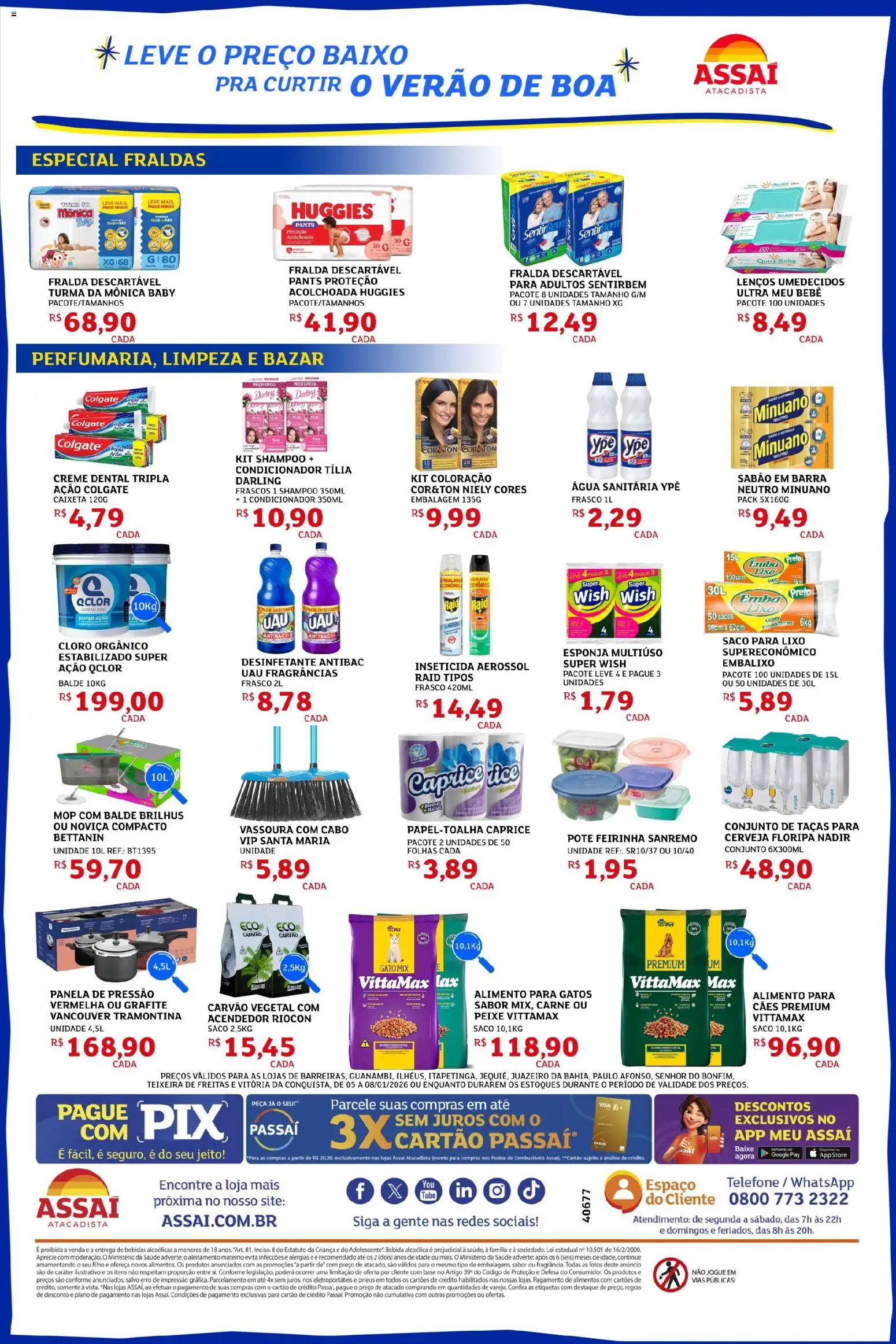 Assaí Atacadista Folheto - válido de 05.01.2026 | Página: 4 | Produtos: Shampoo, Mop, Panela, Vassoura