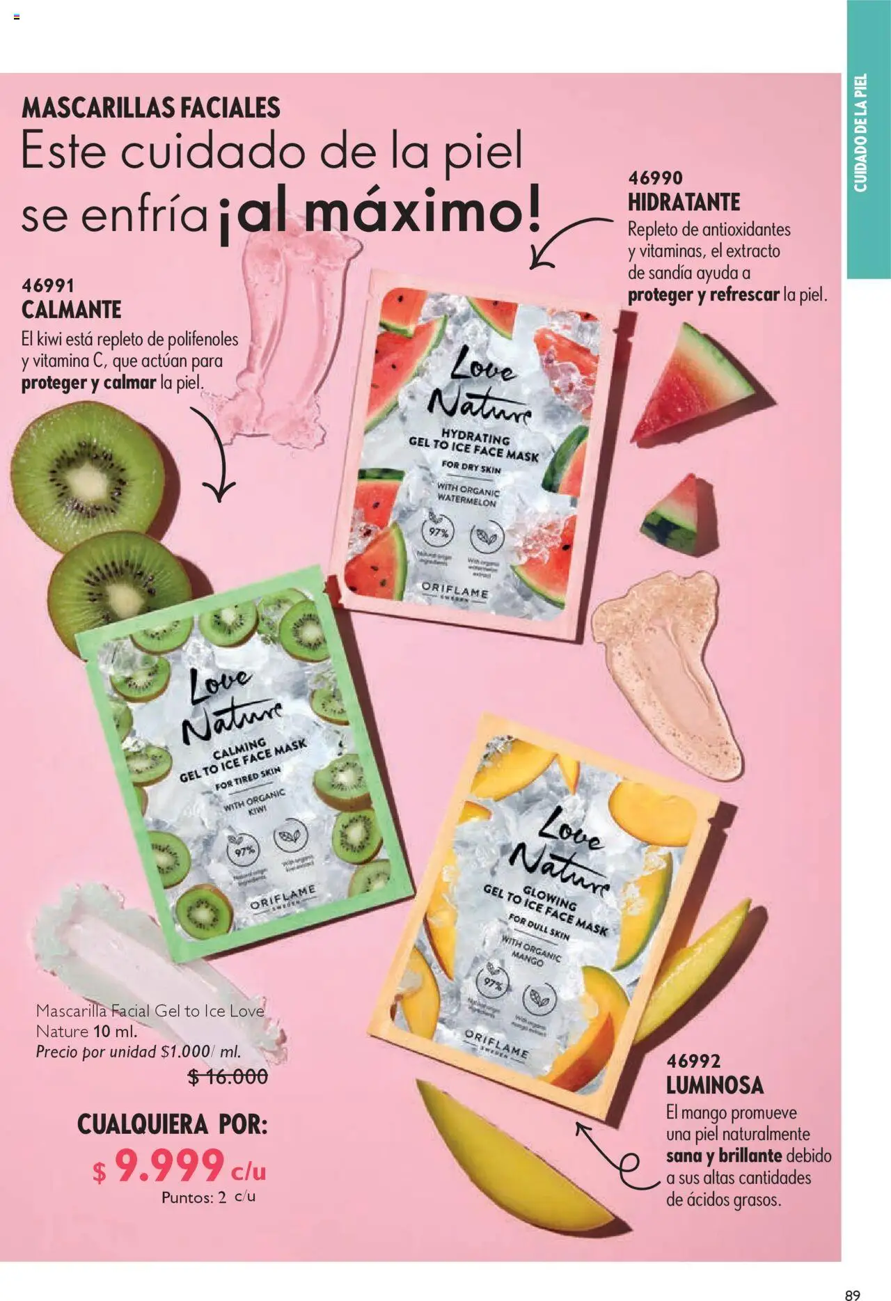 Oriflame revista - valida desde el 04.10.2025 | Página: 89 | Productos: Kiwi, Mango, Mascarilla