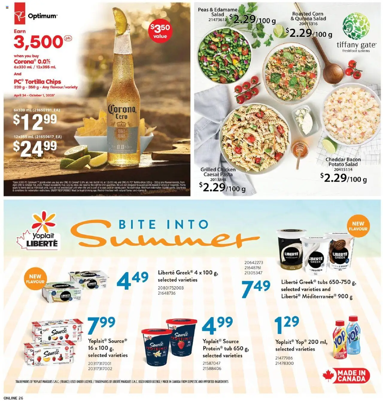 Fortinos flyer valid from 31.07.2025 | Page: 25 | Products: Pasta, Chips, Salad, Chicken