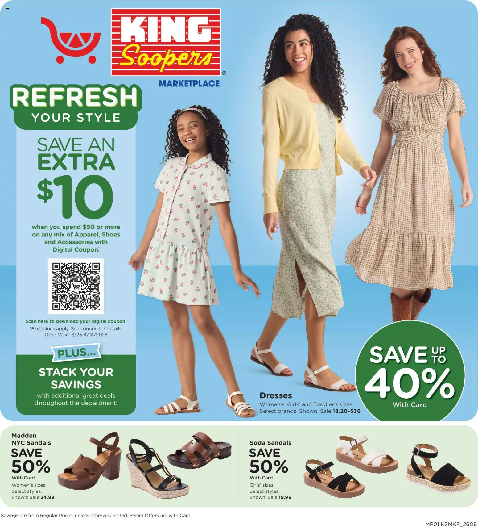 King Soopers Home & Apparel - valid from 25.03.2026 | Page: 1 | Products: Sandals
