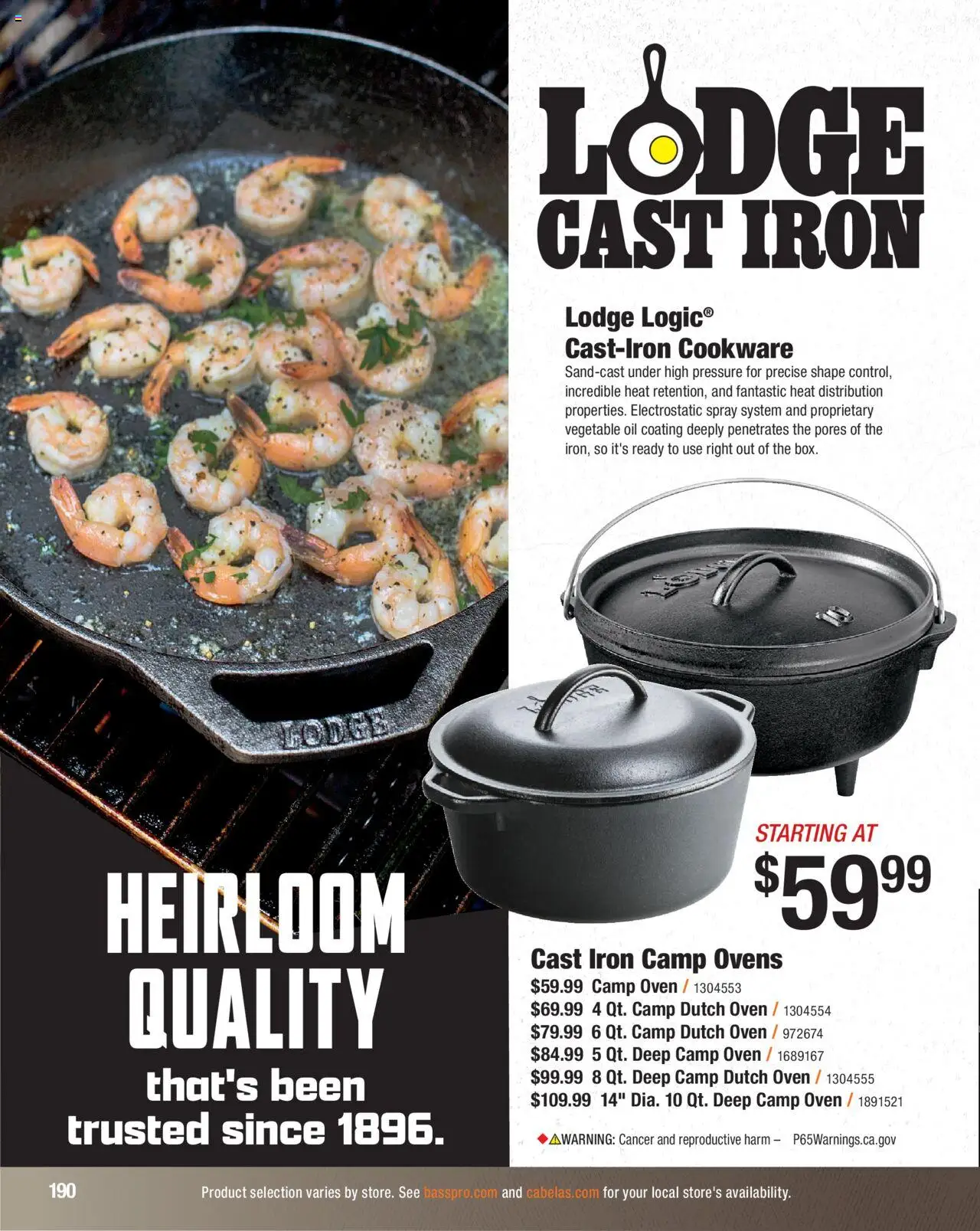 Cabela's Hunting Master 25 - valid from 11.08.2025 | Page: 190 | Products: Oil, Oven, Iron