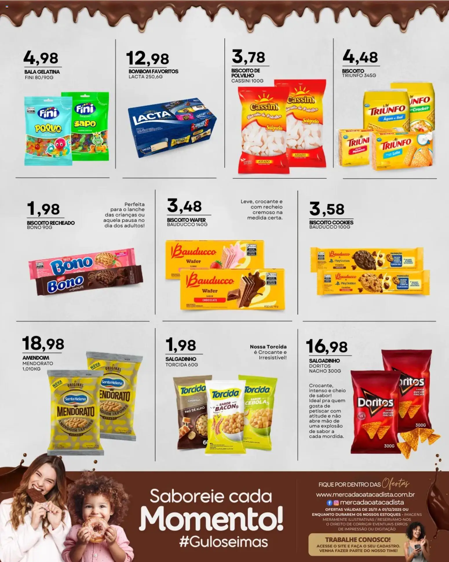 Mercadão Atacadista Folheto - válido de 25.11.2025 | Página: 9 | Produtos: Cebola, Biscoito, Pão, Cookies