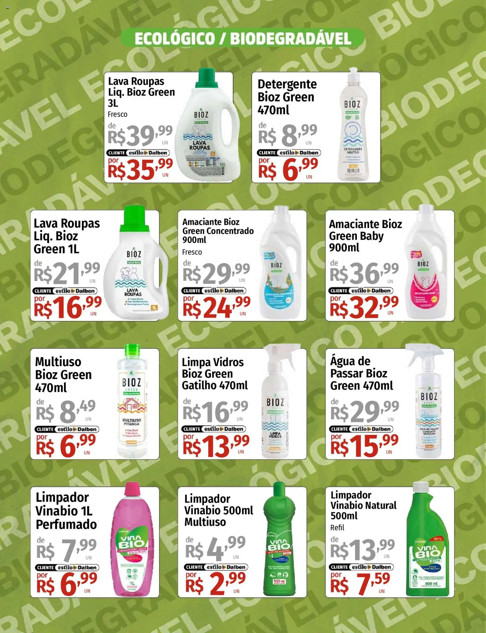 Supermercado Dalben Folheto - válido de 05.01.2026 | Página: 5 | Produtos: Detergente, Roupas, Limpa vidros, Amaciante