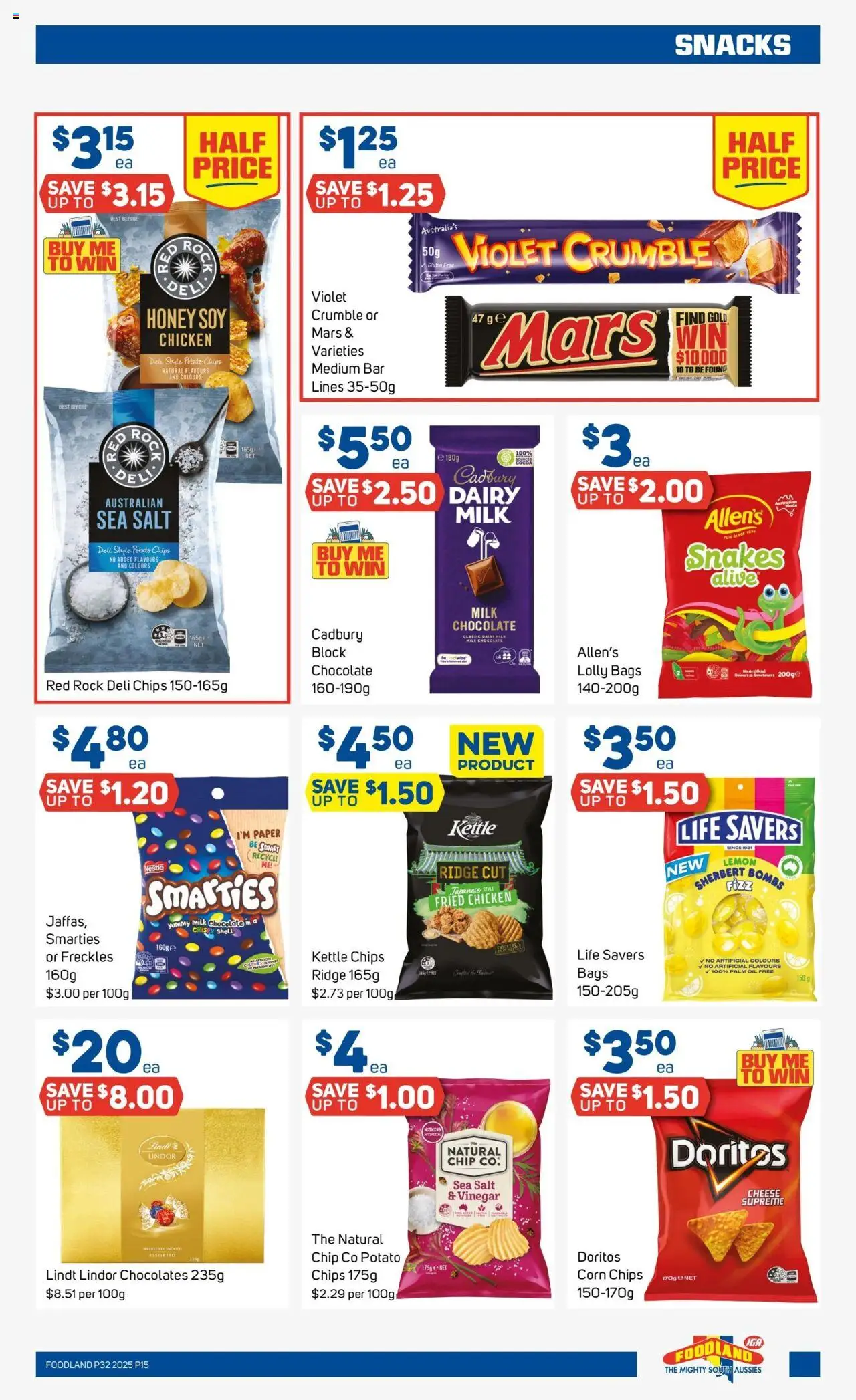 Foodland catalogue - valid from 06.08.2025 | Page: 15 | Products: Cocoa, Dairy, Chips, Salt