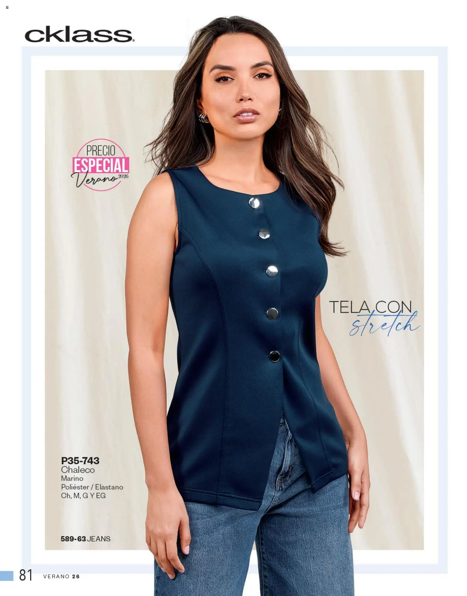 Nuevas ofertas de Cklass válidas en toda la República Mexicana desde el 05.03.2026. ¡Encuentra las mejores ofertas en Cklass catálogo Complemento Verano Ropa! | Página: 82 | Productos: Chaleco