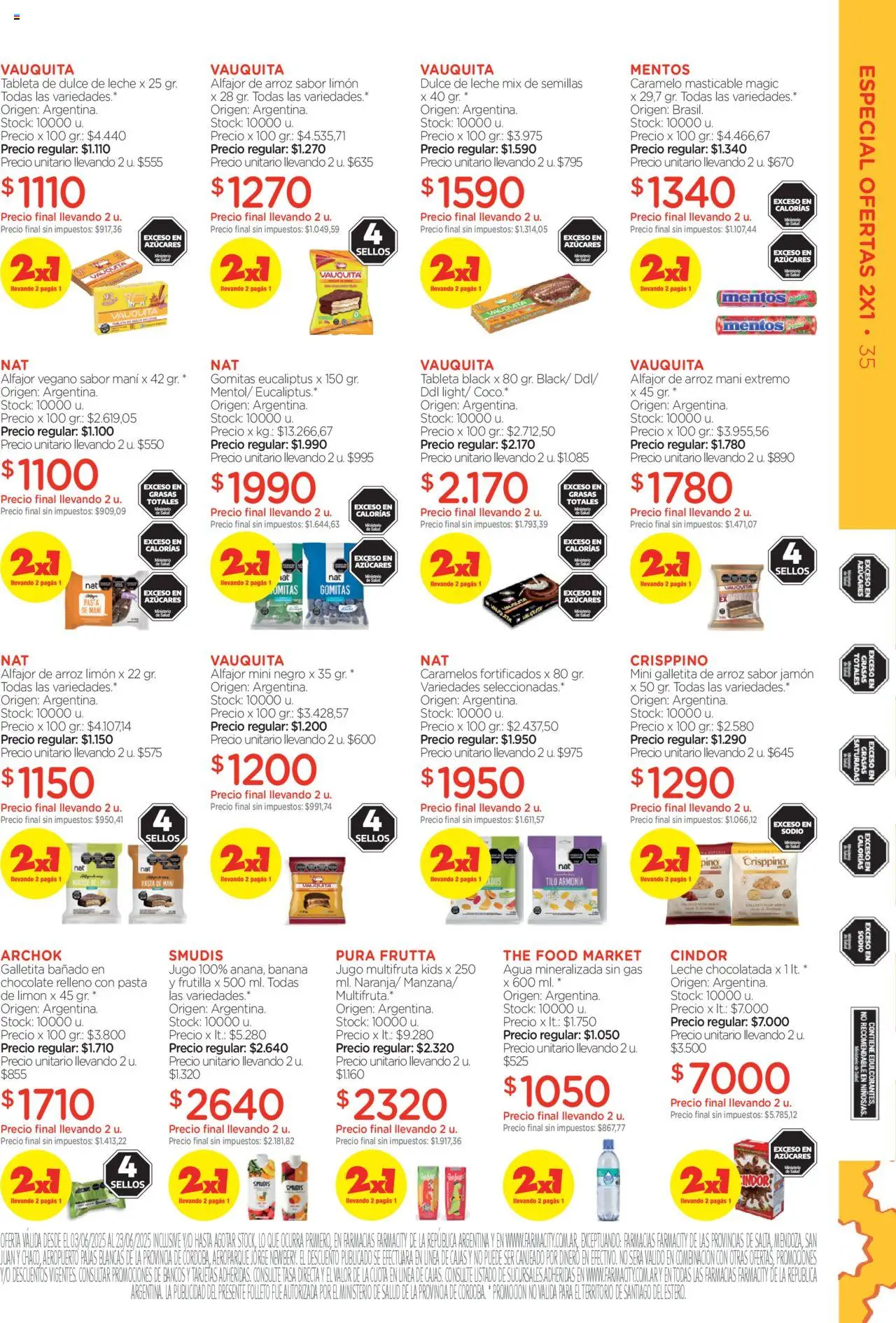 Farmacity catálogo │ válido desde el 03.06.2025 | Página: 35 | Productos: Banana, Agua, Semillas, Jamón