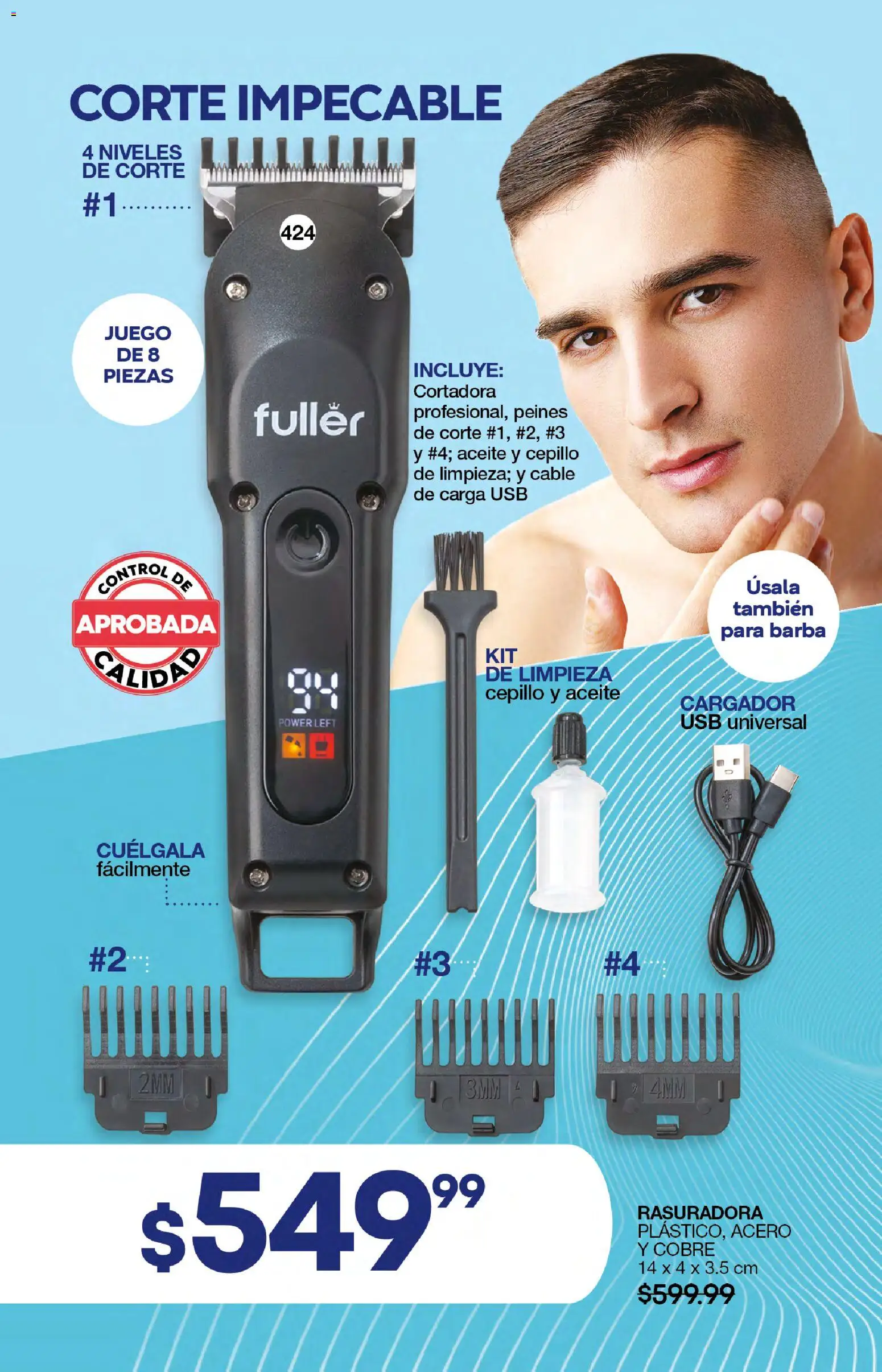 Nuevas ofertas de Fuller válidas en toda la República Mexicana desde el 18.03.2026. ¡Encuentra las mejores ofertas en Fuller campaña 25 2026! | Página: 154 | Productos: Usb, Cable, Juego, Rasuradora
