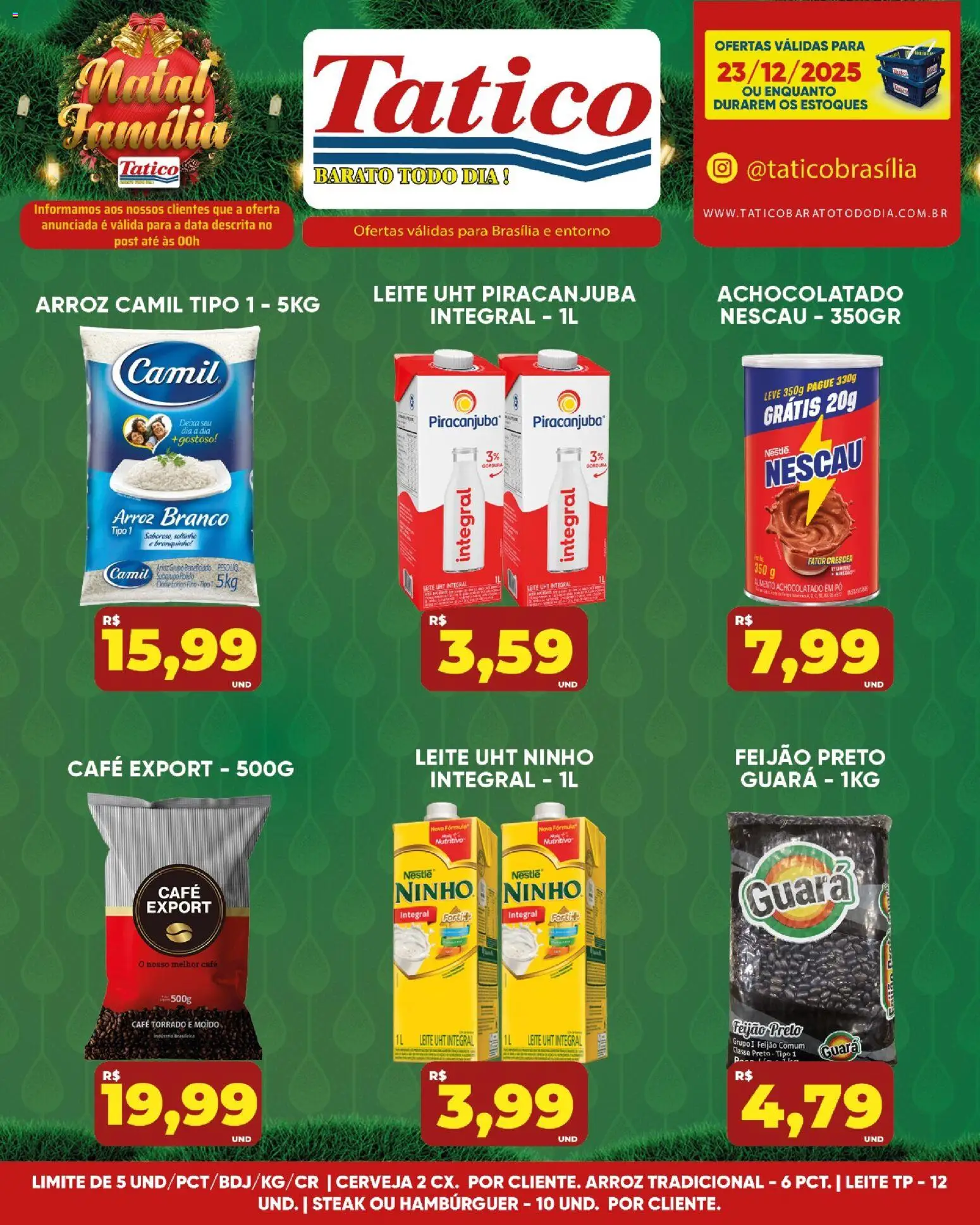 Tatico Folheto - válido de 23.12.2025 | Página: 17 | Produtos: Tônico, Feijão, Pó, Café