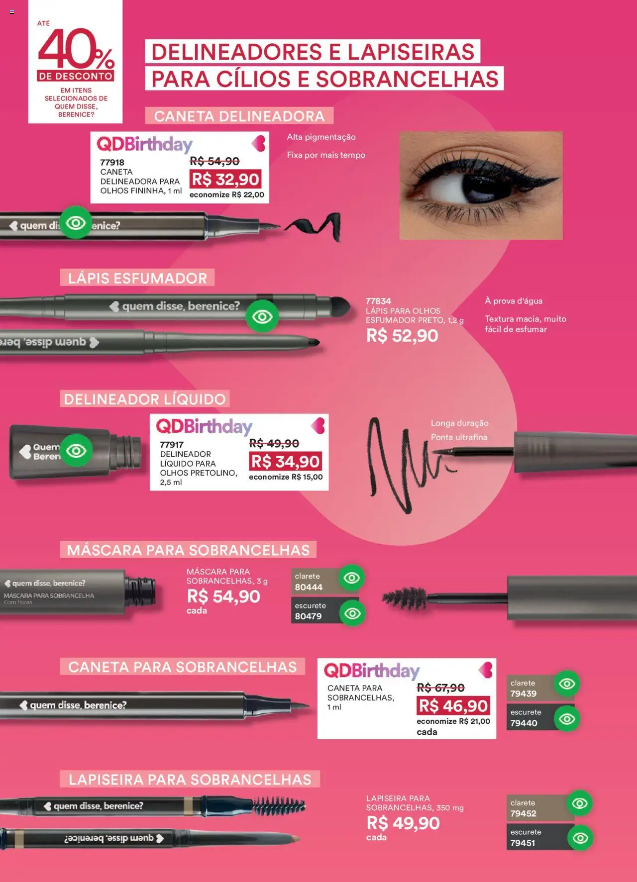 O Boticário Folheto - válido de 11.08.2025 | Página: 104 | Produtos: Delineador, Lápis, Lapiseira, Caneta