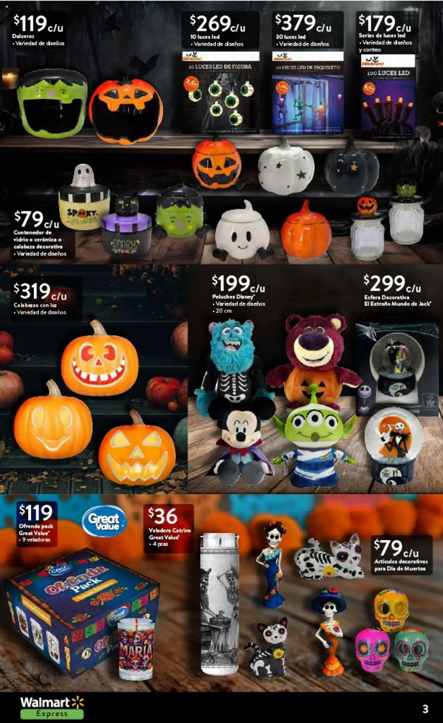 Nuevas ofertas de Walmart Express válidas en toda la República Mexicana desde el 14.10.2025. ¡Encuentra las mejores ofertas en Walmart Express folleto Halloween! | Página: 3 | Productos: Contenedor