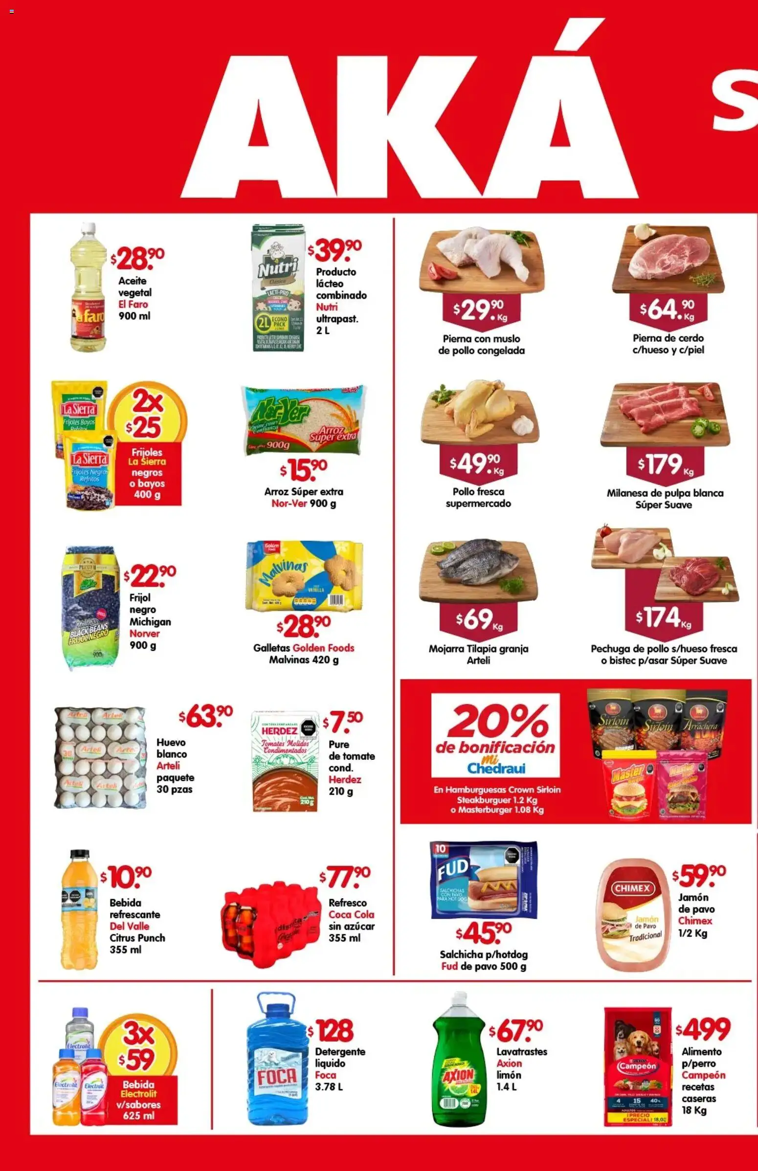Nuevas ofertas de Arteli válidas en toda la República Mexicana desde el 10.03.2026. ¡Encuentra las mejores ofertas en Arteli folleto Aká Super Bodega! | Página: 1 | Productos: Detergente, Milanesa, Salchicha, Cerdo